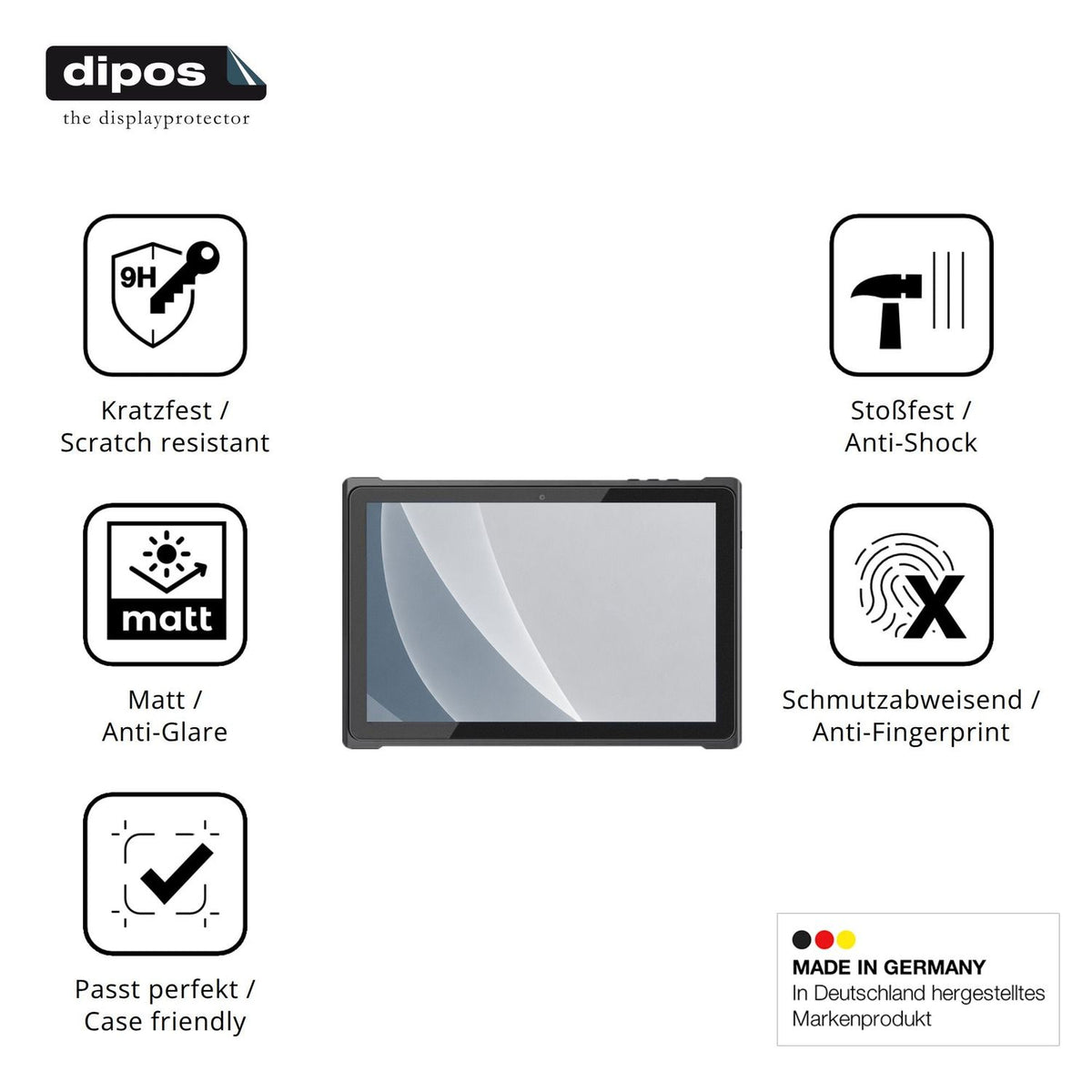Displayschutz hergestellt in Deutschland, höchste Qualität made in Germany