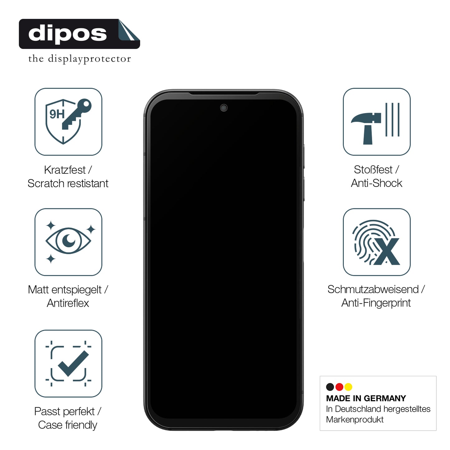 Displayschutz hergestellt in Deutschland, höchste Qualität made in Germany