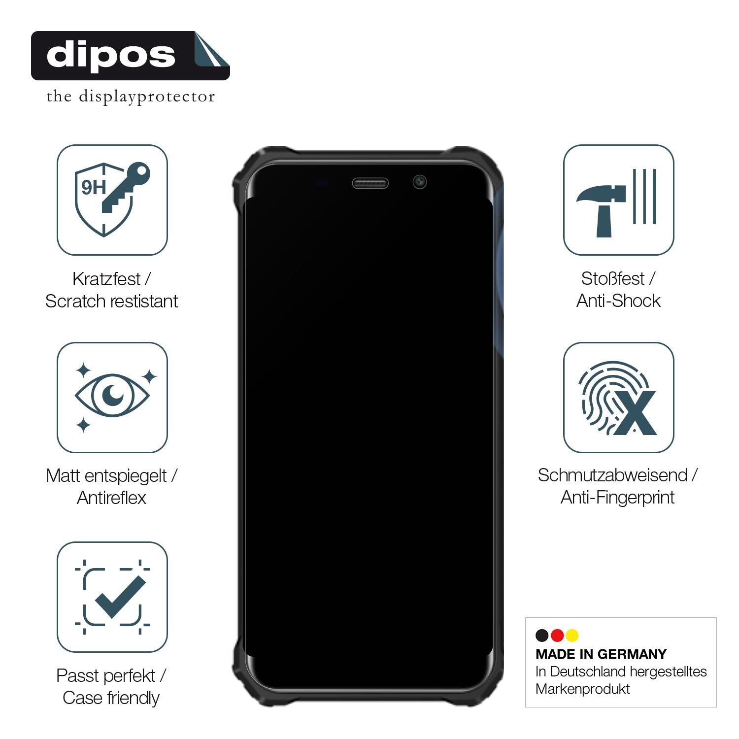 Displayschutz hergestellt in Deutschland, höchste Qualität made in Germany
