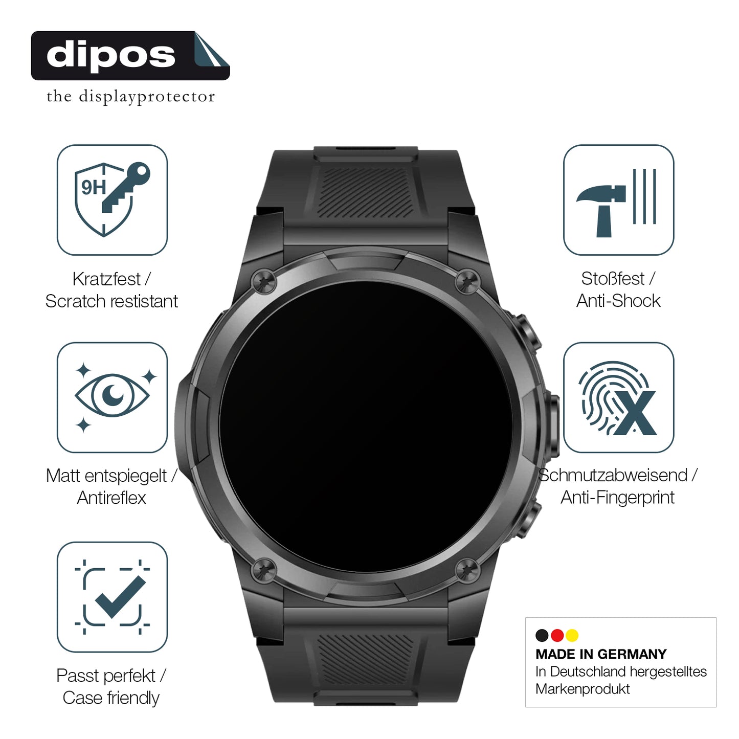 Displayschutz hergestellt in Deutschland, höchste Qualität made in Germany