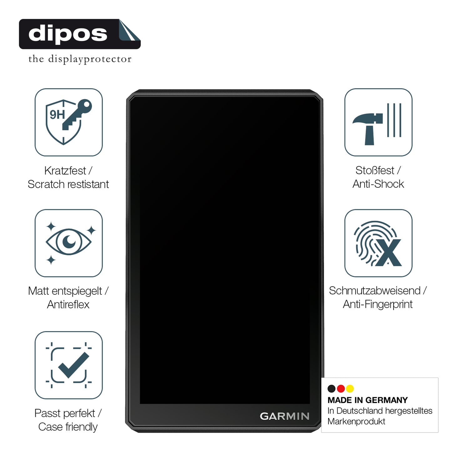 Displayschutz hergestellt in Deutschland, höchste Qualität made in Germany