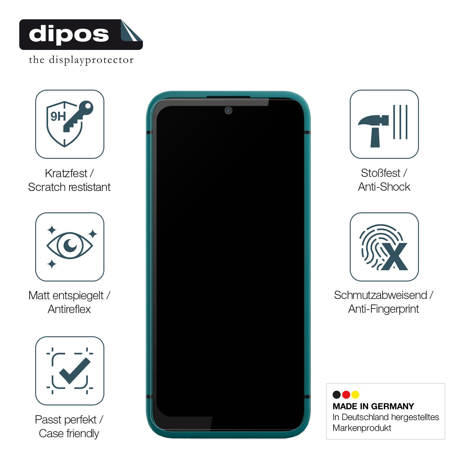 Displayschutz hergestellt in Deutschland, höchste Qualität made in Germany