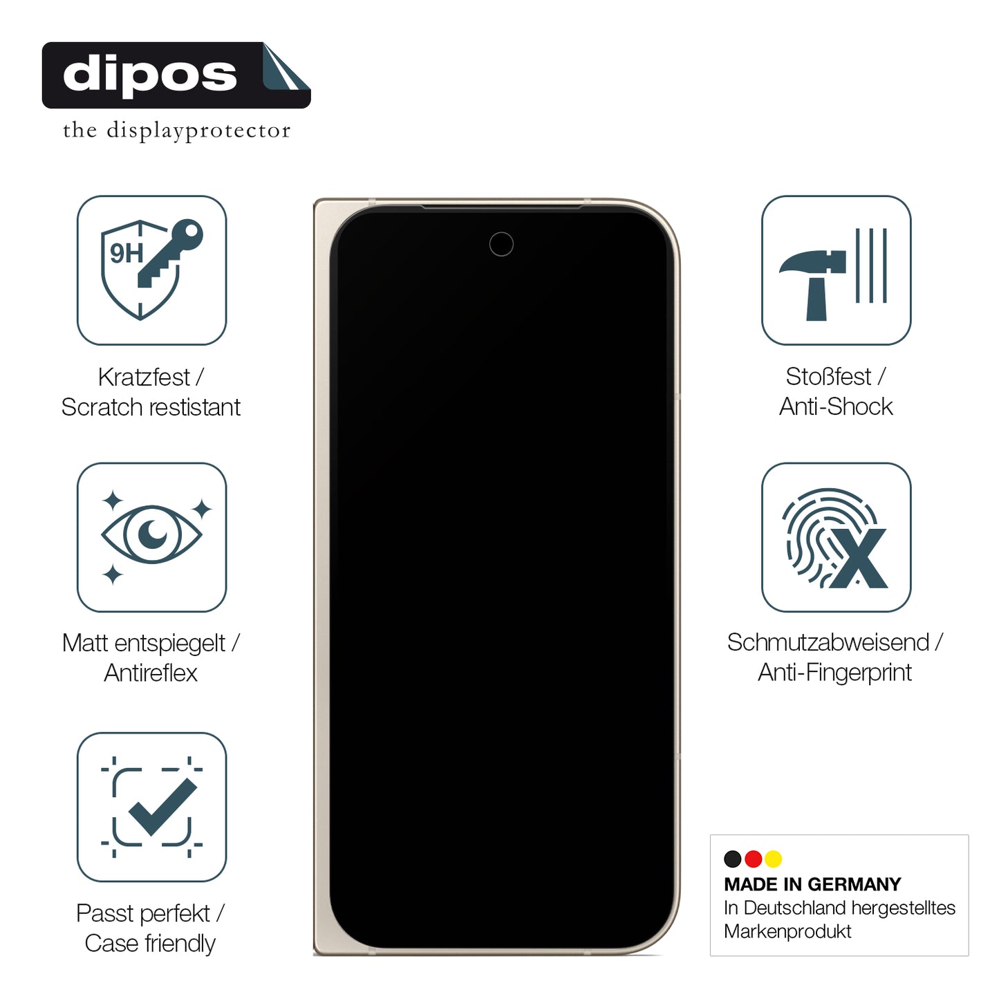 Displayschutz hergestellt in Deutschland, höchste Qualität made in Germany