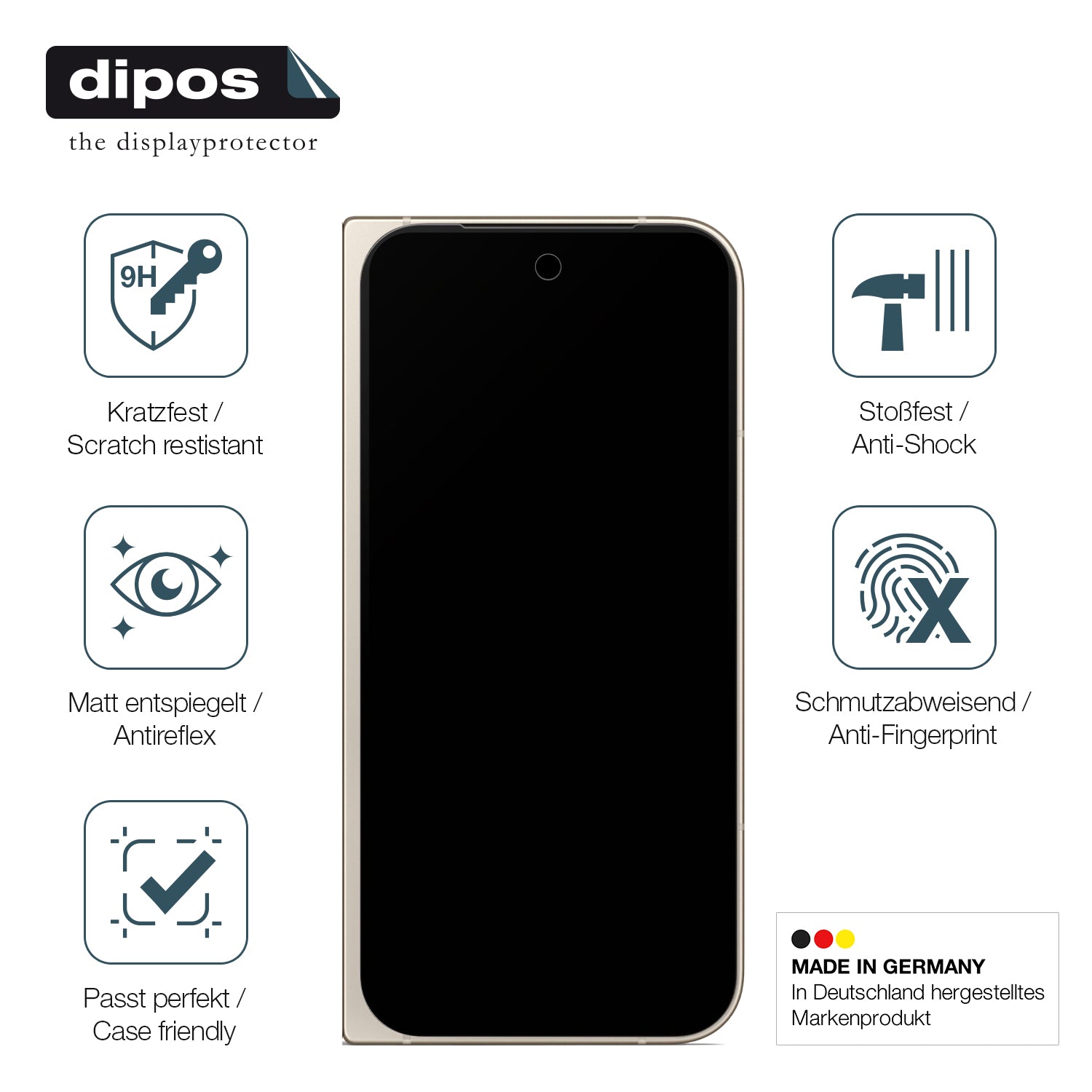 Displayschutz hergestellt in Deutschland, höchste Qualität made in Germany