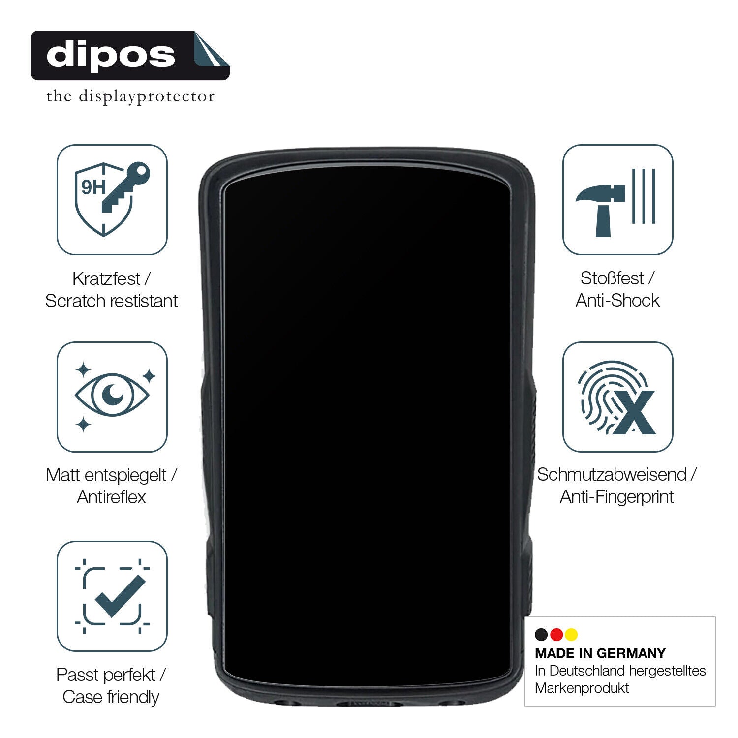 Displayschutz hergestellt in Deutschland, höchste Qualität made in Germany