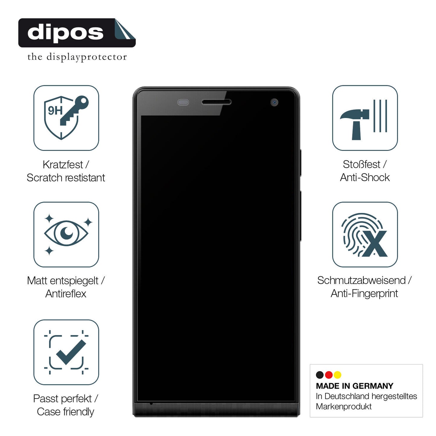 Displayschutz hergestellt in Deutschland, höchste Qualität made in Germany
