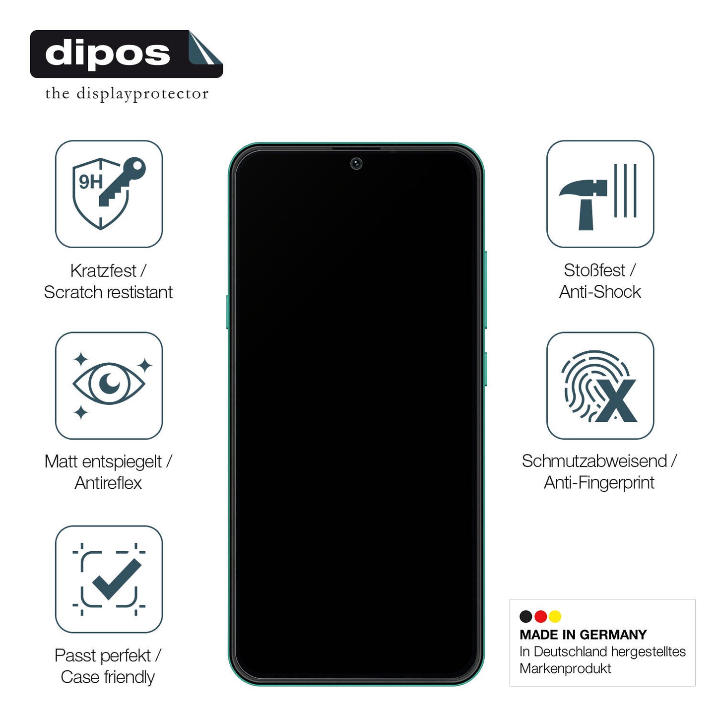Displayschutz hergestellt in Deutschland, höchste Qualität made in Germany
