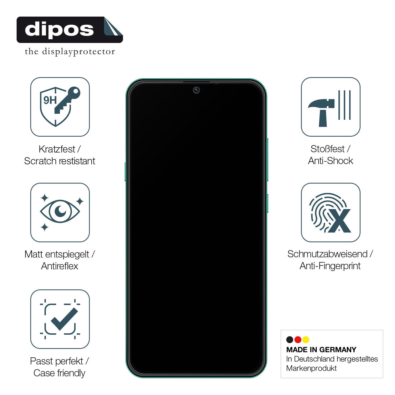 Displayschutz hergestellt in Deutschland, höchste Qualität made in Germany