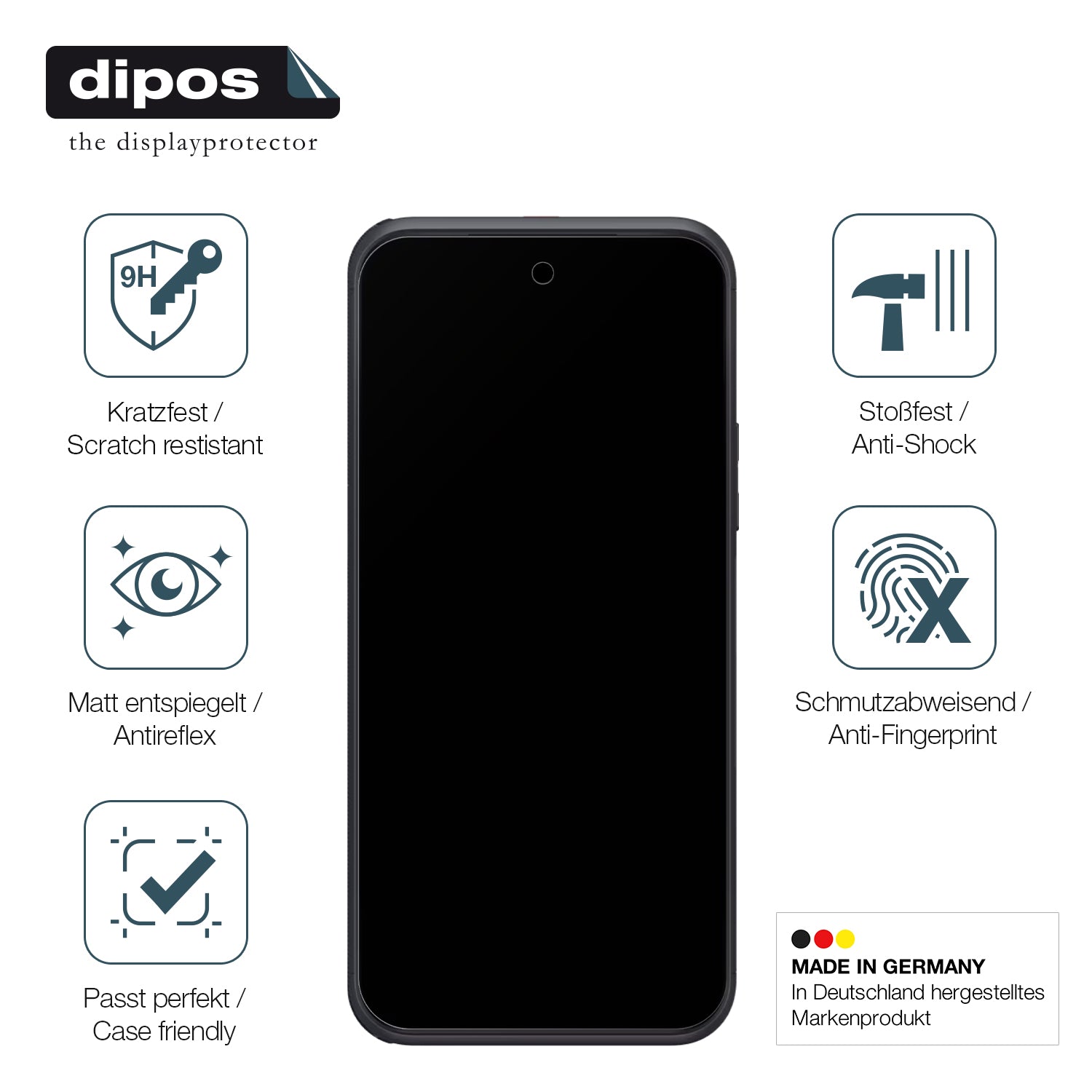 Displayschutz hergestellt in Deutschland, höchste Qualität made in Germany
