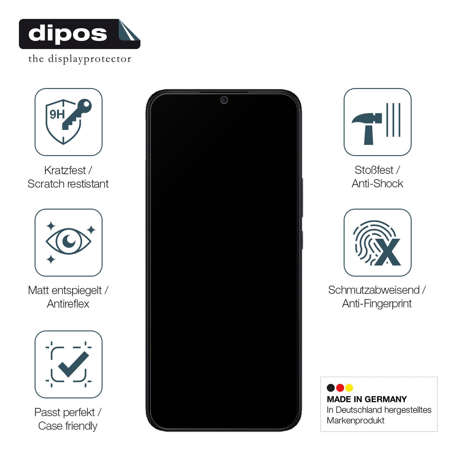 Displayschutz hergestellt in Deutschland, höchste Qualität made in Germany