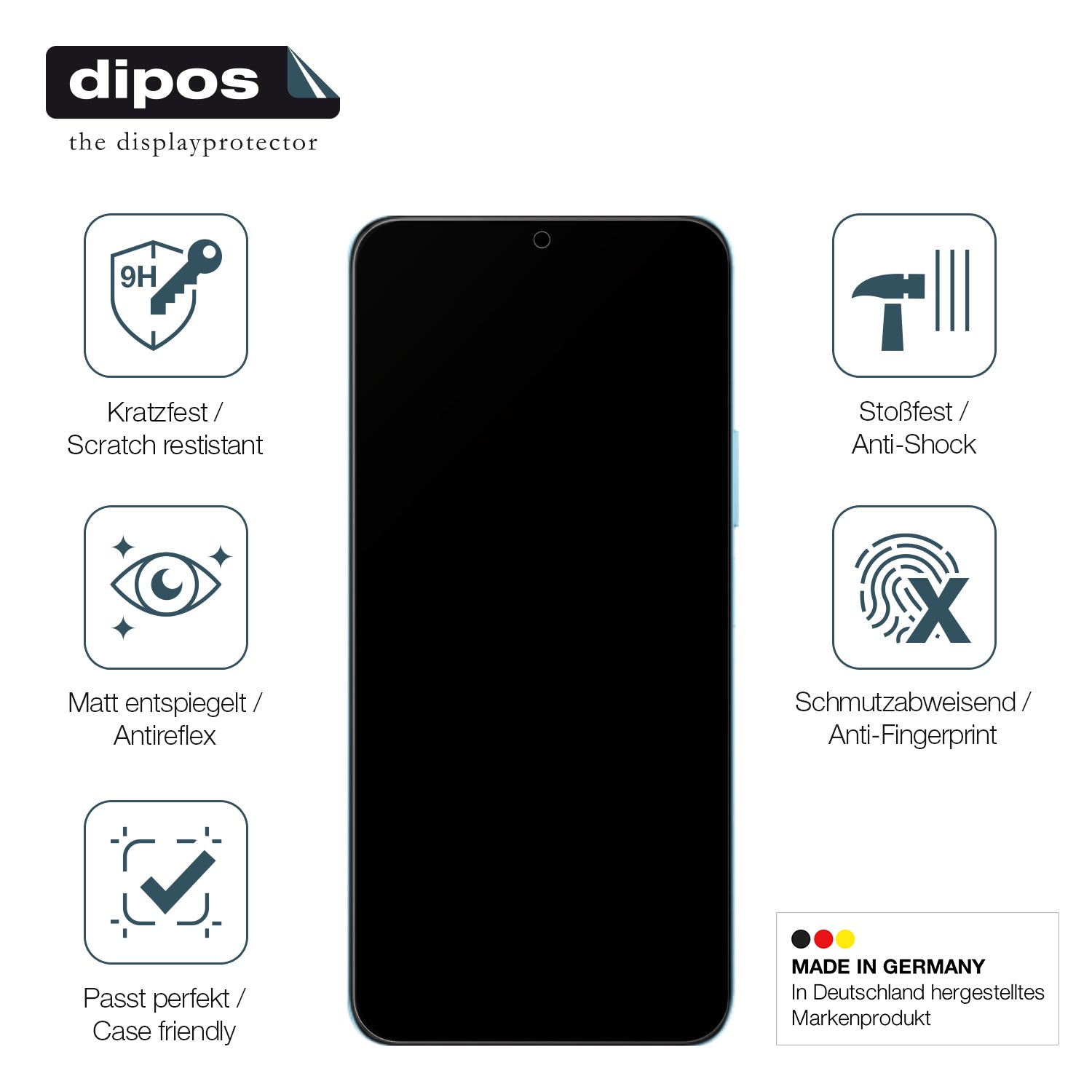 Displayschutz hergestellt in Deutschland, höchste Qualität made in Germany