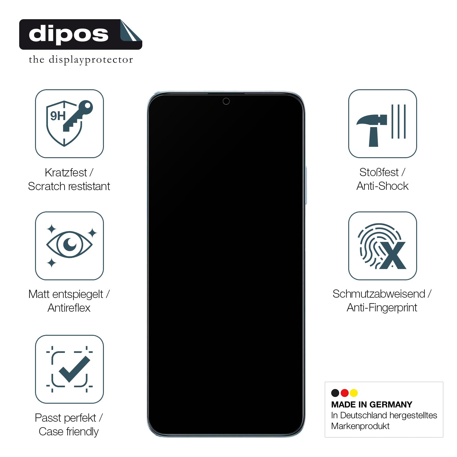Displayschutz hergestellt in Deutschland, höchste Qualität made in Germany
