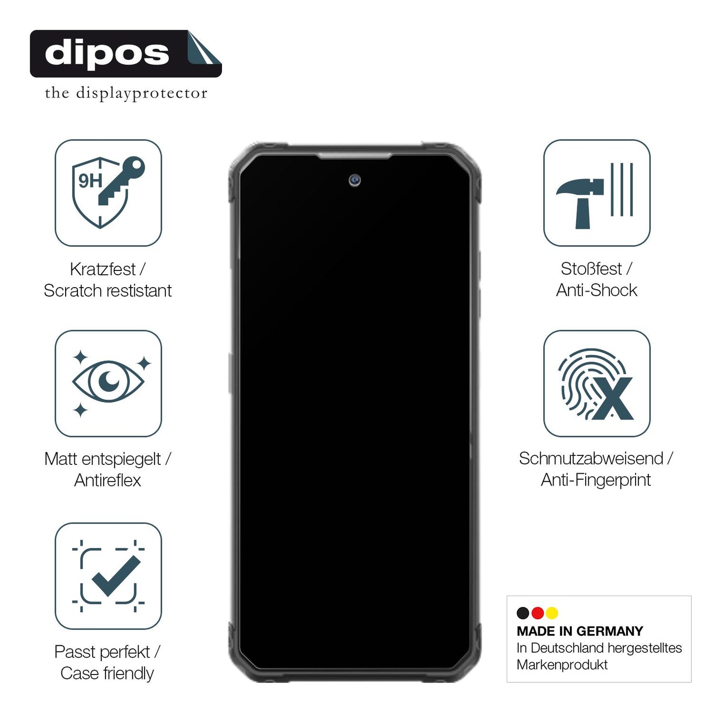 Displayschutz hergestellt in Deutschland, höchste Qualität made in Germany