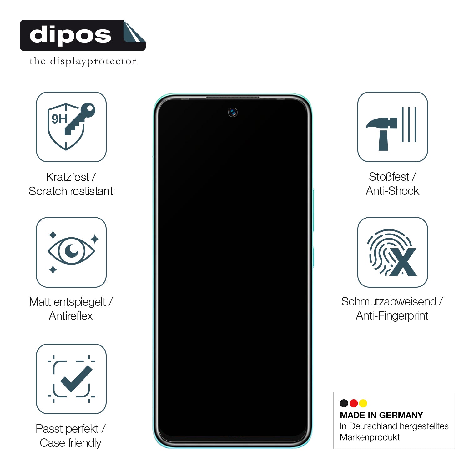Displayschutz hergestellt in Deutschland, höchste Qualität made in Germany
