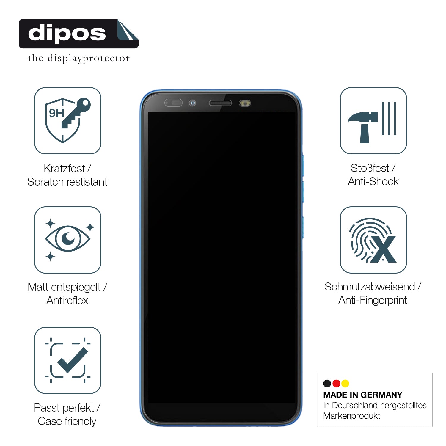 Displayschutz hergestellt in Deutschland, höchste Qualität made in Germany