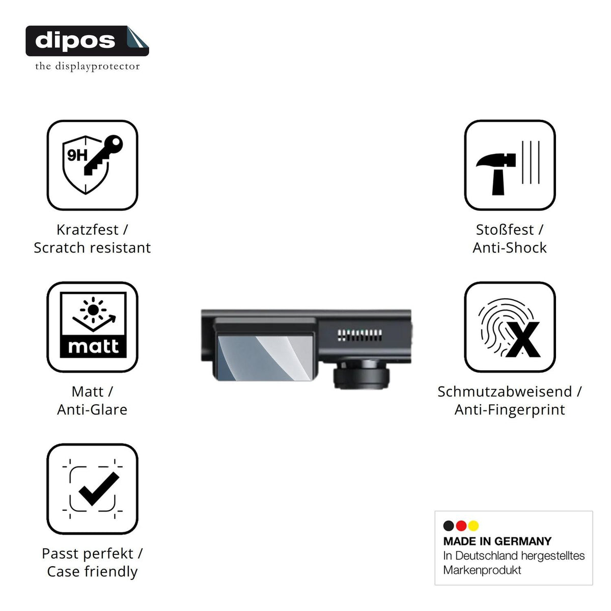 Displayschutz hergestellt in Deutschland, höchste Qualität made in Germany