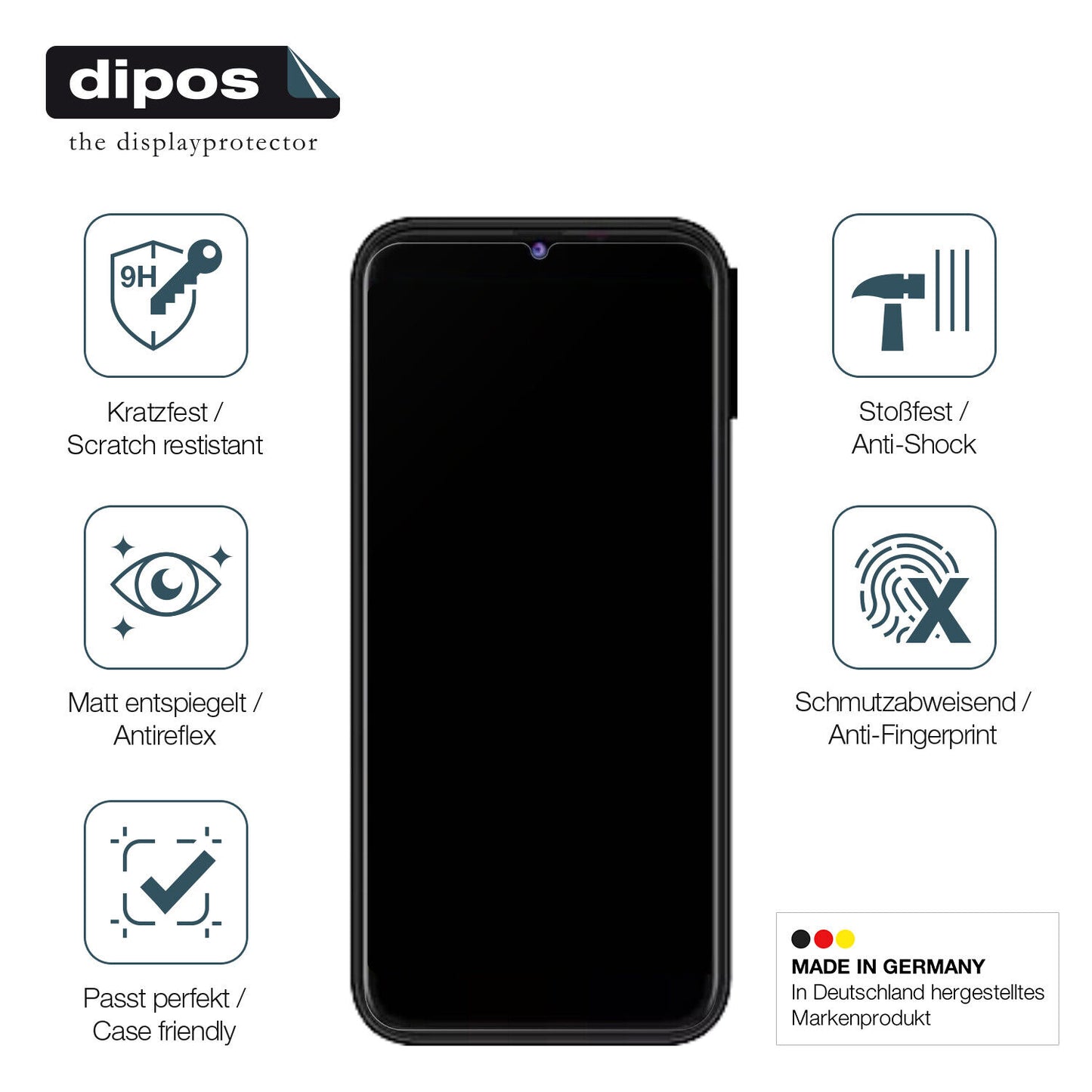 Displayschutz hergestellt in Deutschland, höchste Qualität made in Germany