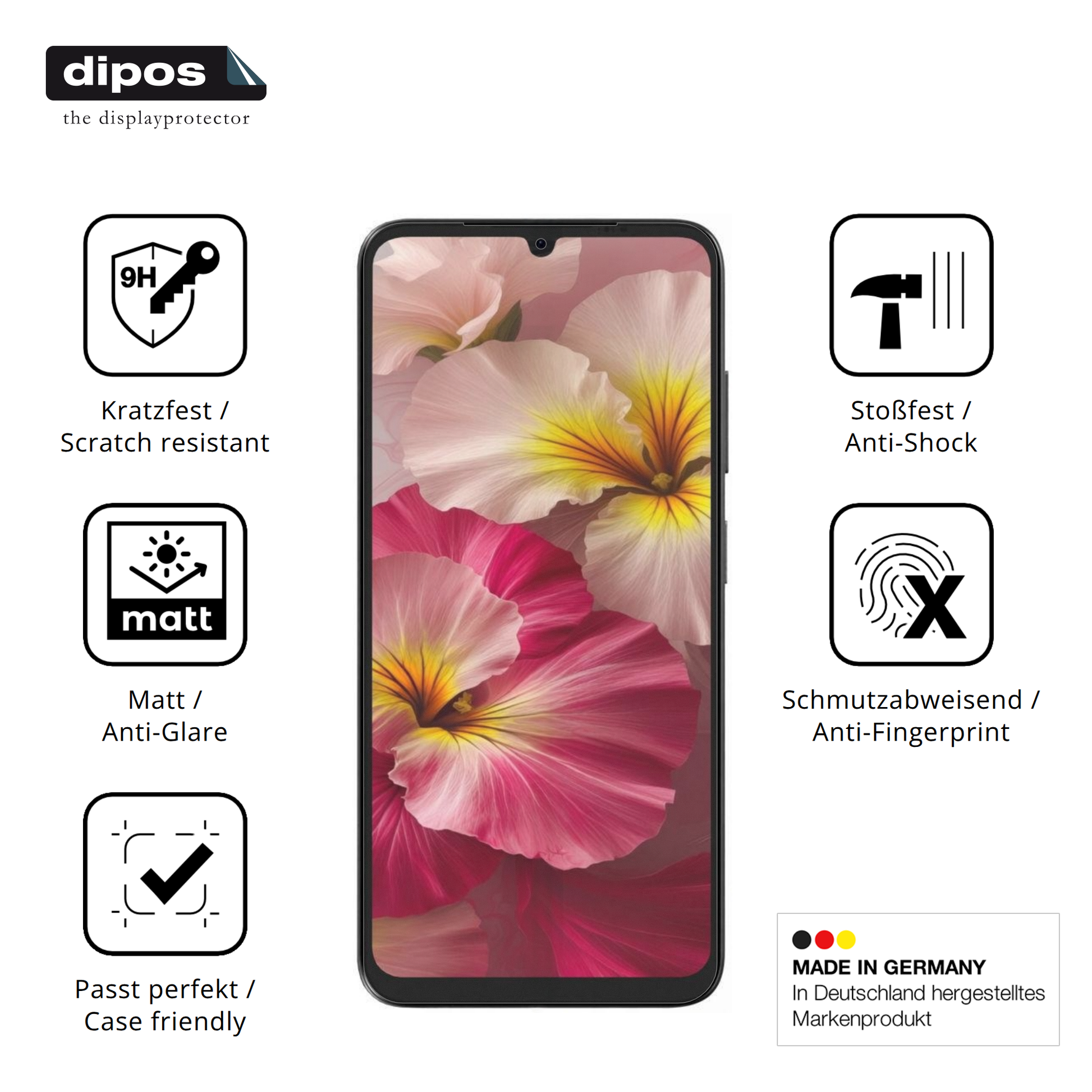 Displayschutz hergestellt in Deutschland, höchste Qualität made in Germany