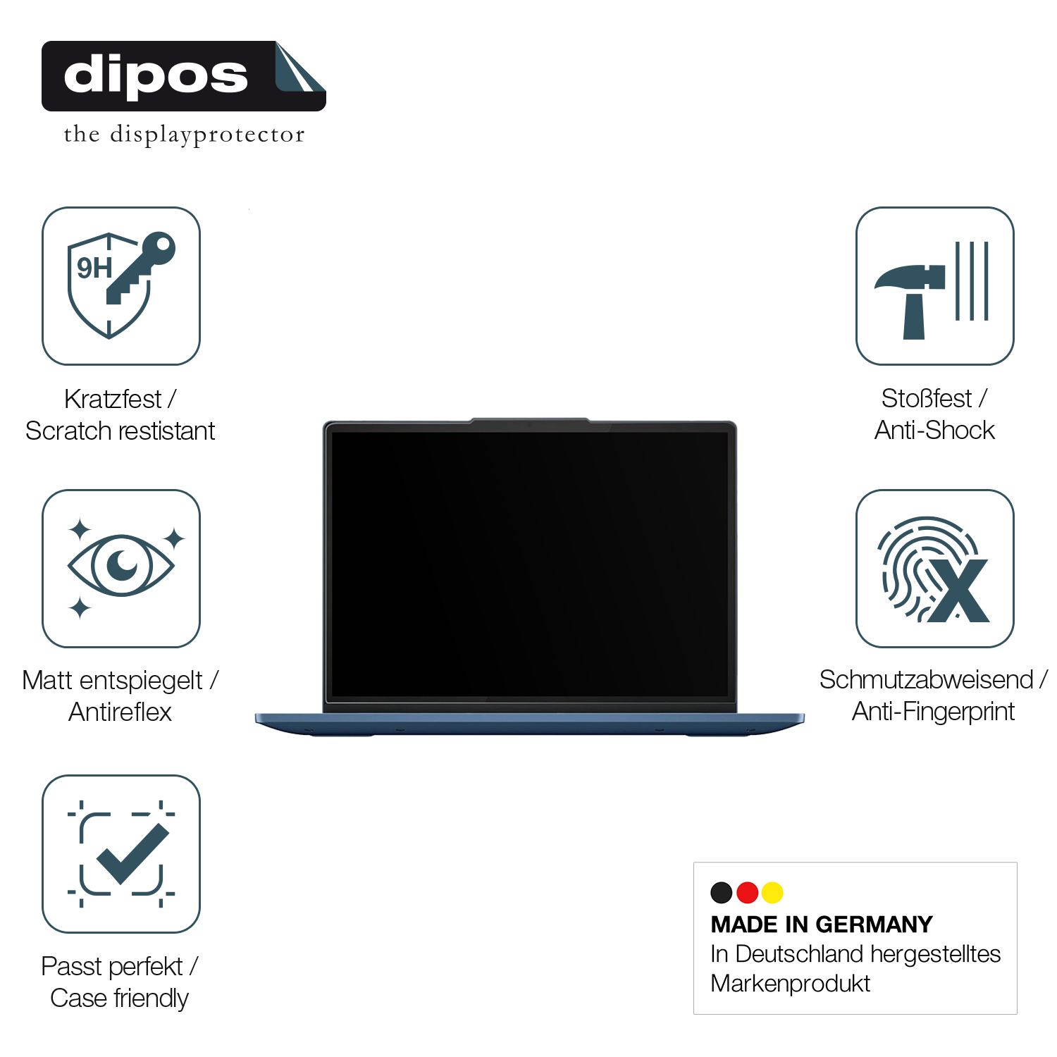 Displayschutz hergestellt in Deutschland, höchste Qualität made in Germany
