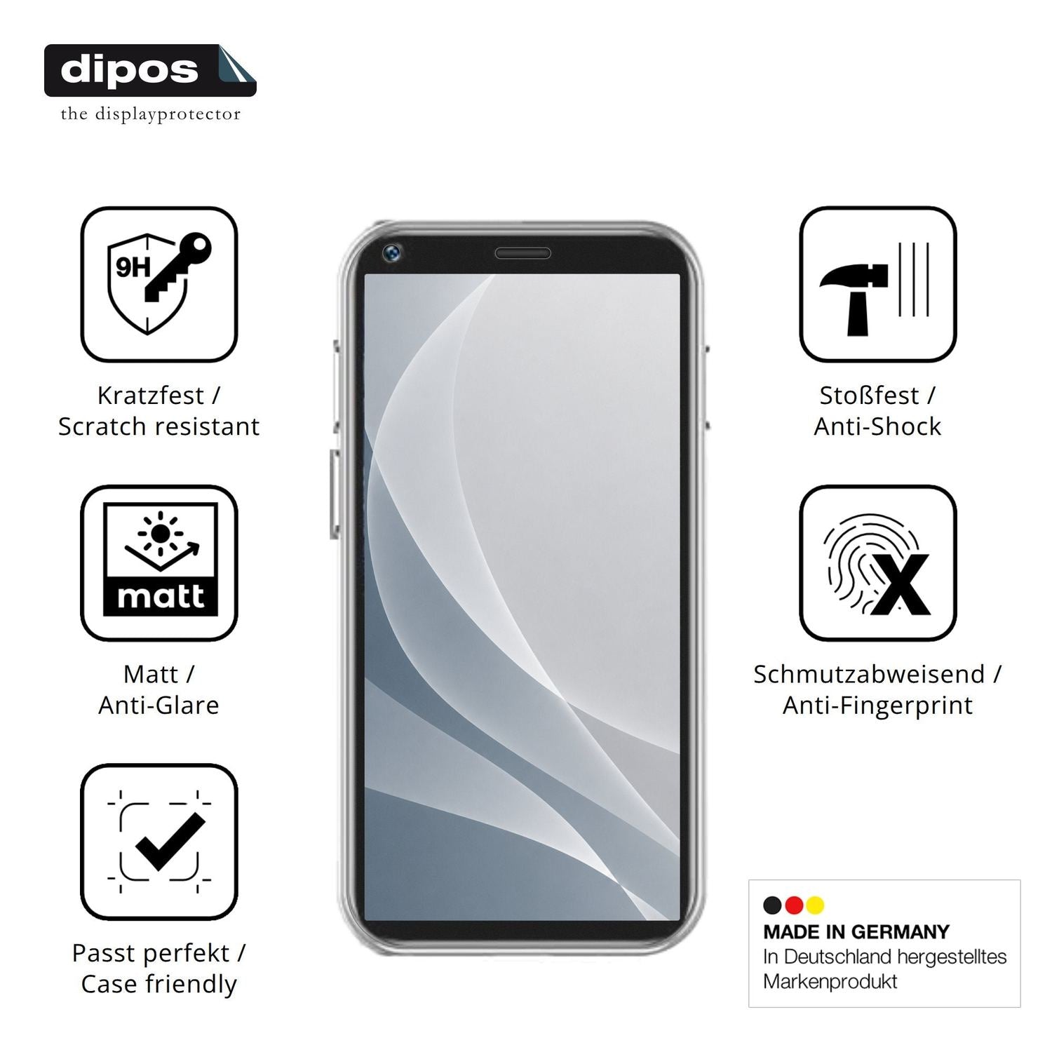 Displayschutz hergestellt in Deutschland, höchste Qualität made in Germany