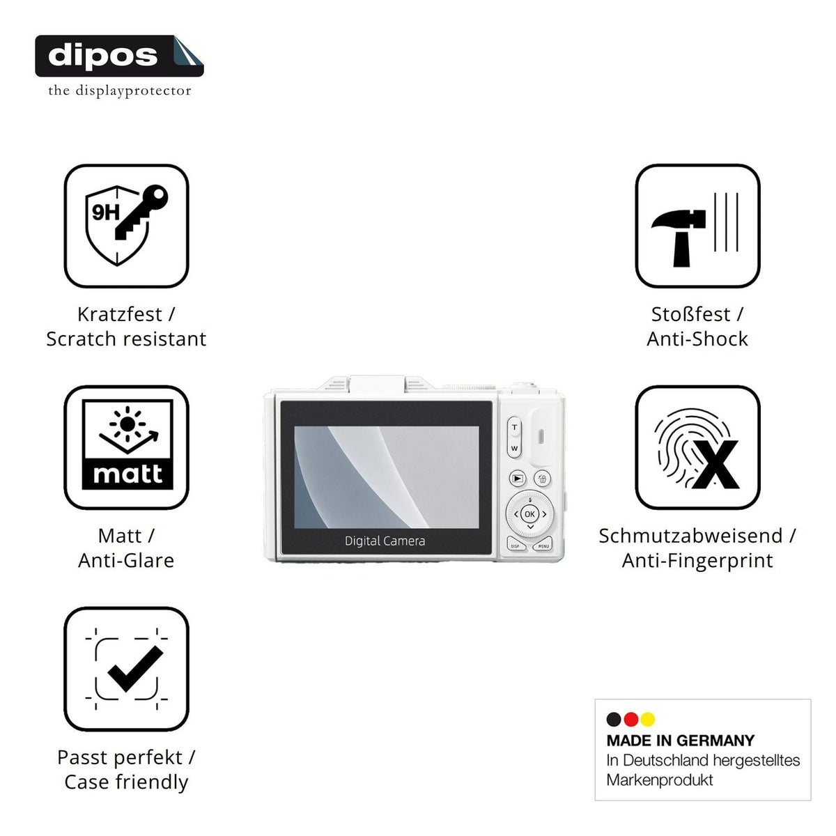 Displayschutz hergestellt in Deutschland, höchste Qualität made in Germany