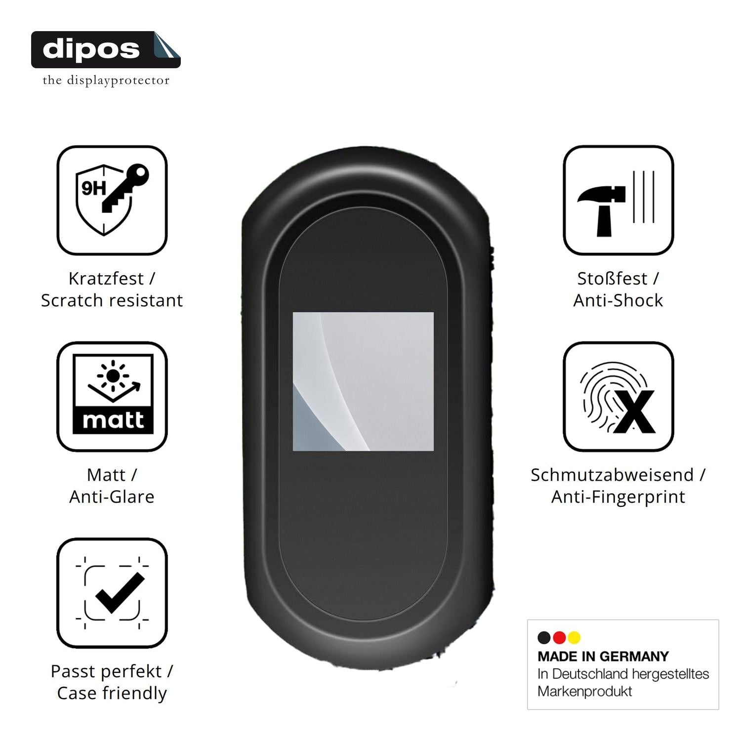 Displayschutz hergestellt in Deutschland, höchste Qualität made in Germany