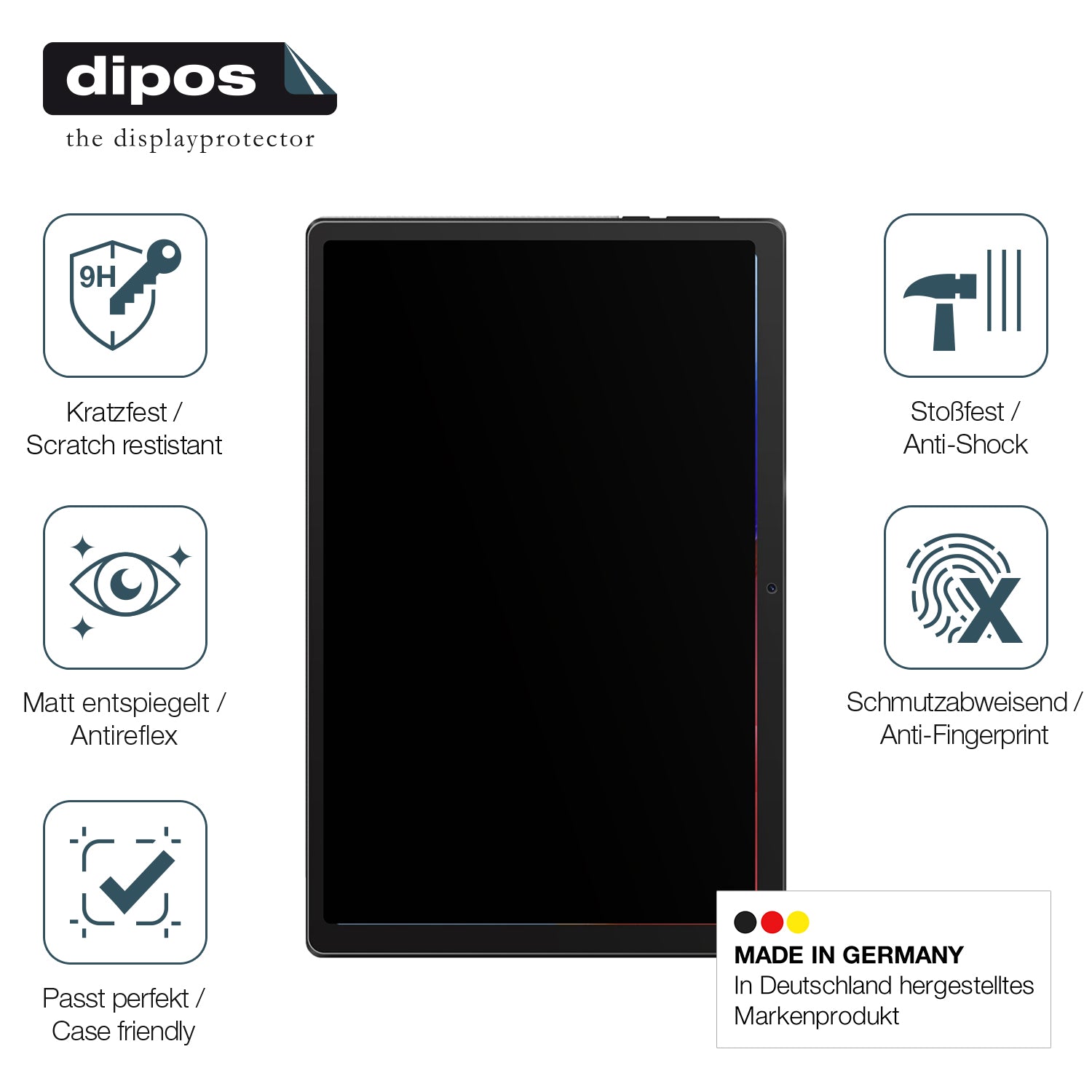 Displayschutz hergestellt in Deutschland, höchste Qualität made in Germany