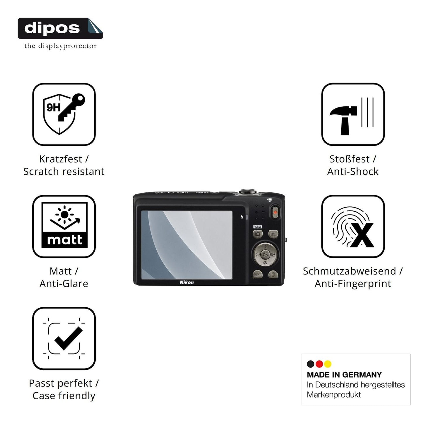 Displayschutz hergestellt in Deutschland, höchste Qualität made in Germany