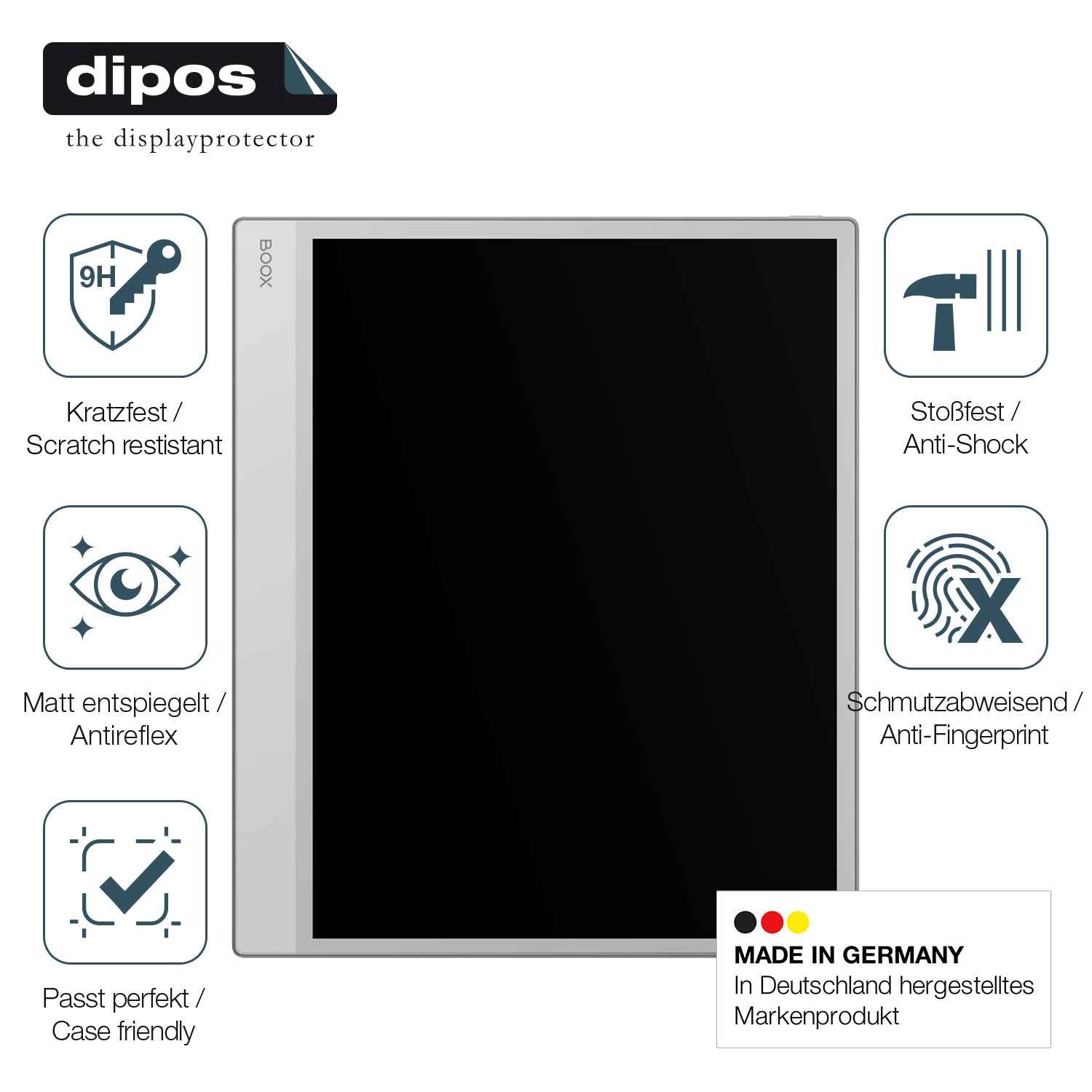 Displayschutz hergestellt in Deutschland, höchste Qualität made in Germany