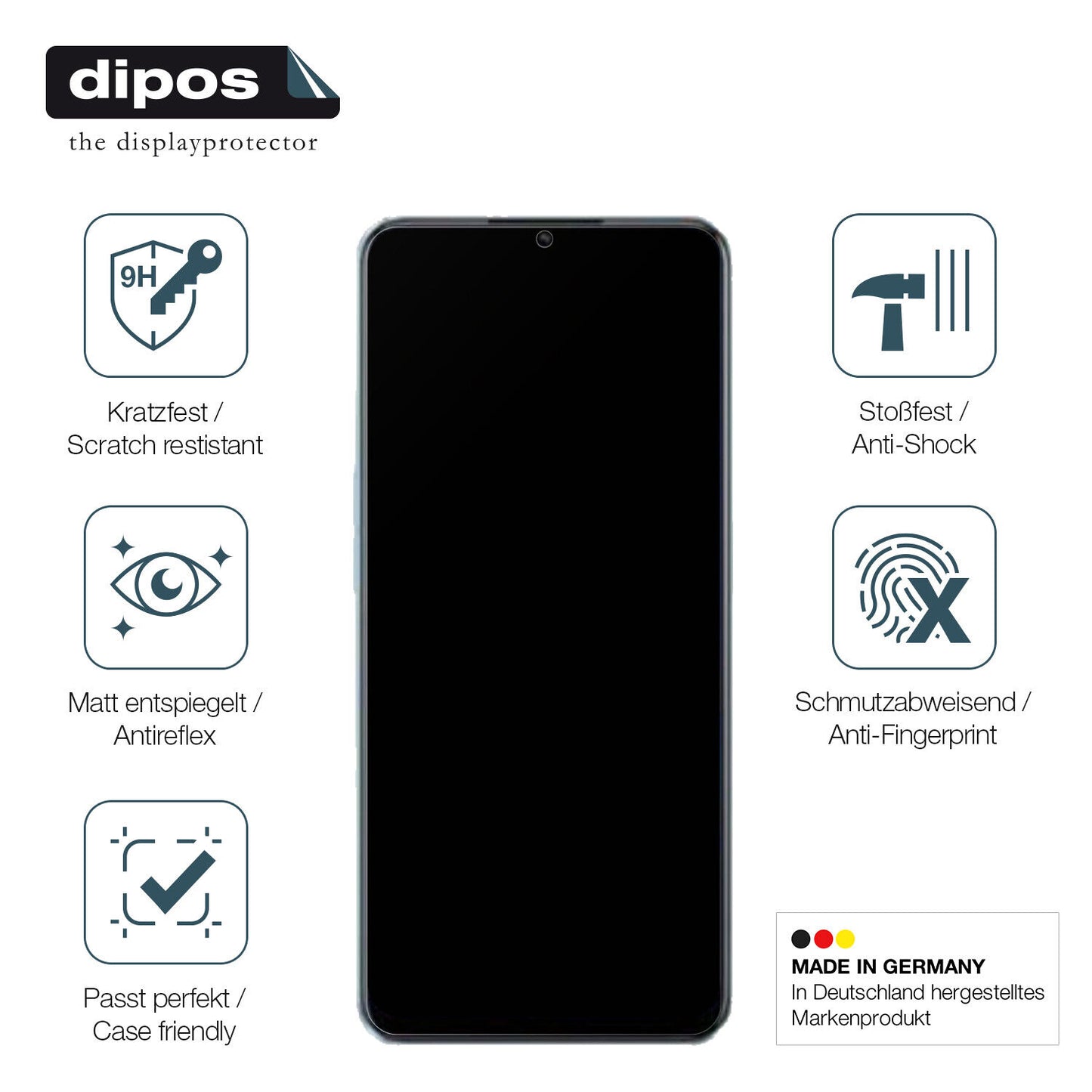 Displayschutz hergestellt in Deutschland, höchste Qualität made in Germany