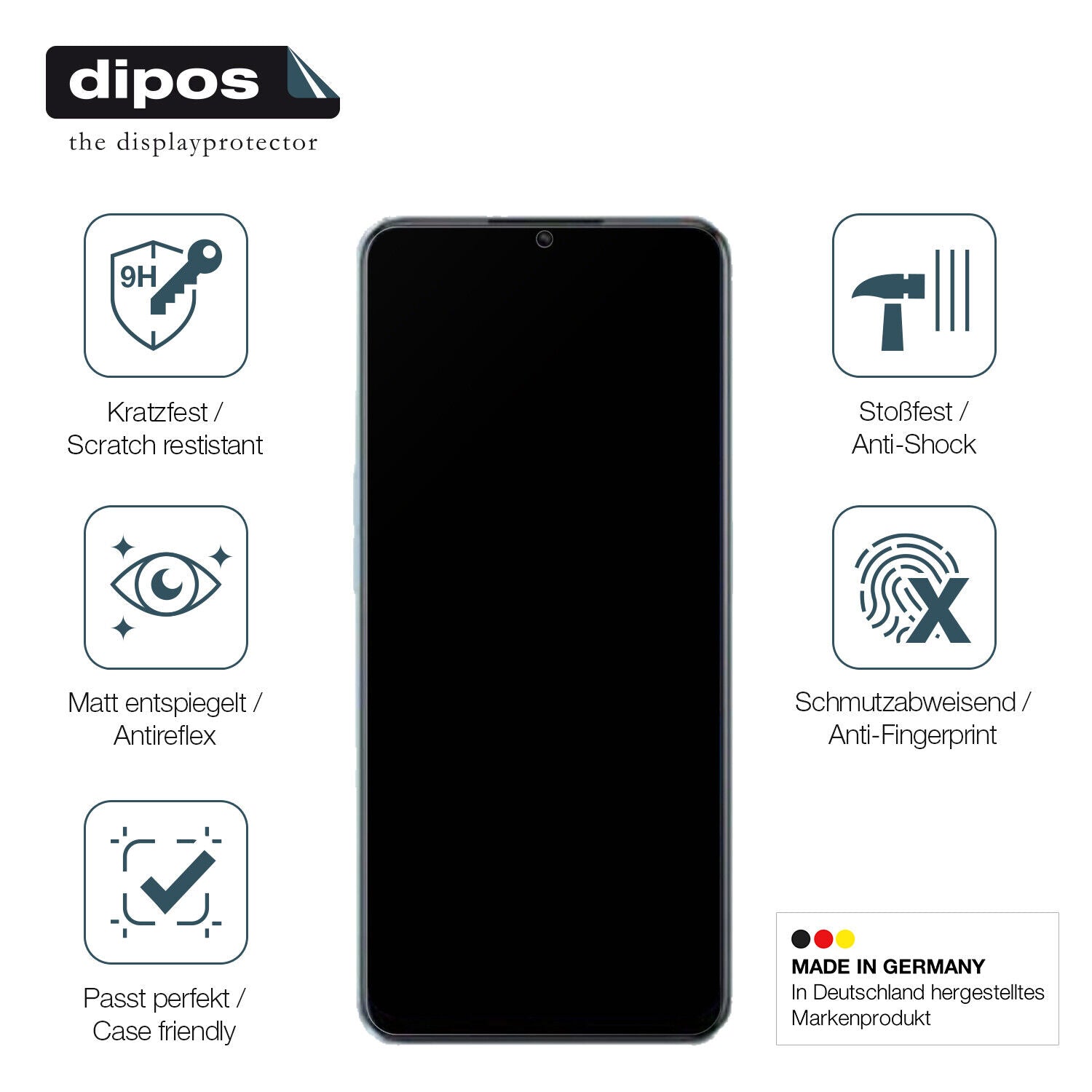 Displayschutz hergestellt in Deutschland, höchste Qualität made in Germany
