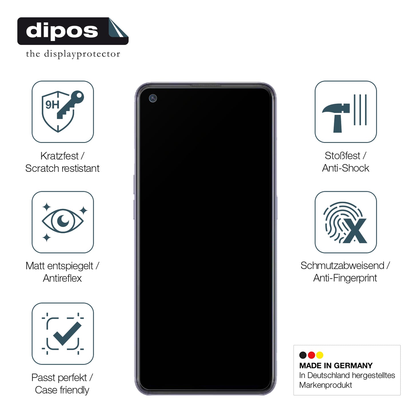 Displayschutz hergestellt in Deutschland, höchste Qualität made in Germany