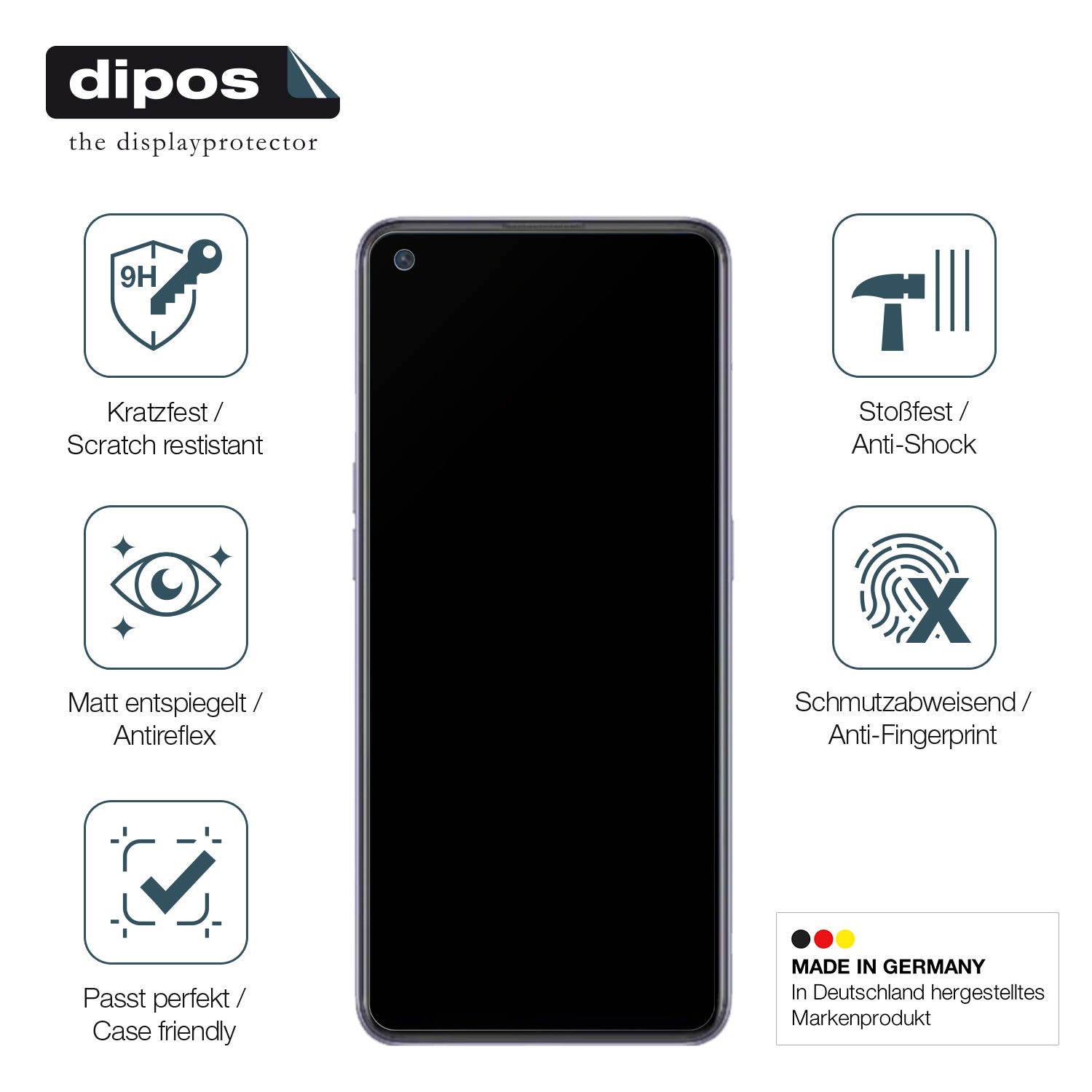 Displayschutz hergestellt in Deutschland, höchste Qualität made in Germany