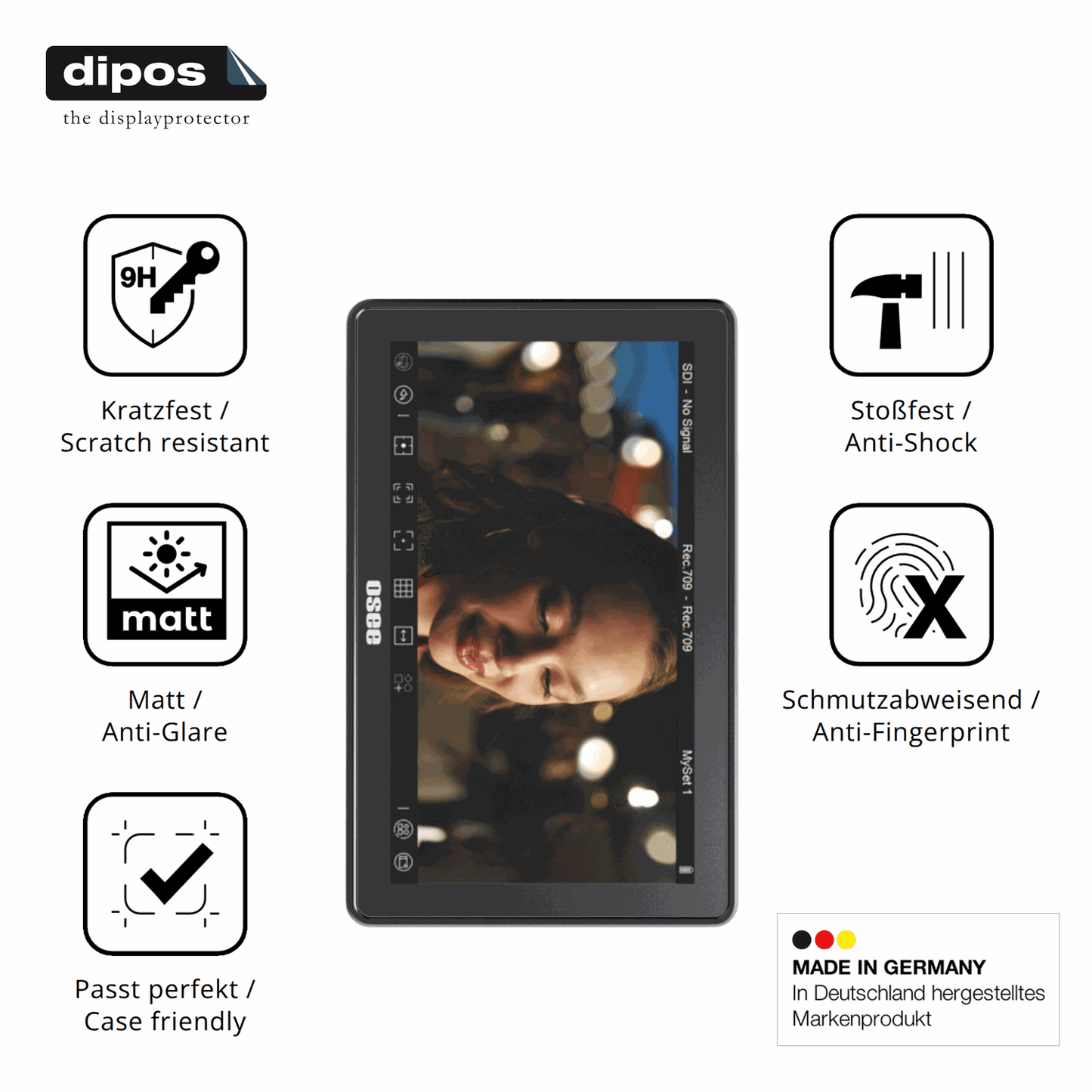 Displayschutz hergestellt in Deutschland, höchste Qualität made in Germany