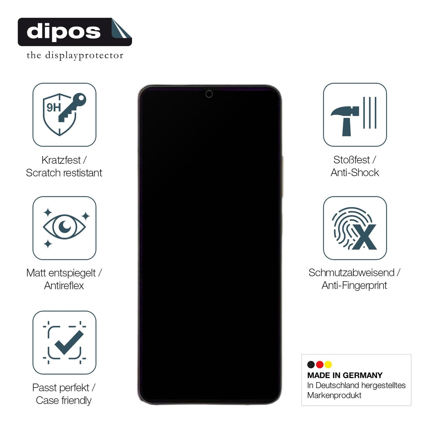 Displayschutz hergestellt in Deutschland, höchste Qualität made in Germany