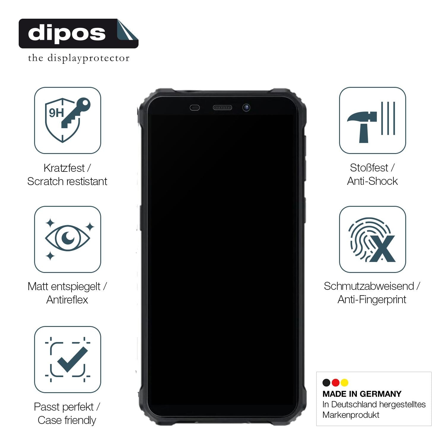 Displayschutz hergestellt in Deutschland, höchste Qualität made in Germany