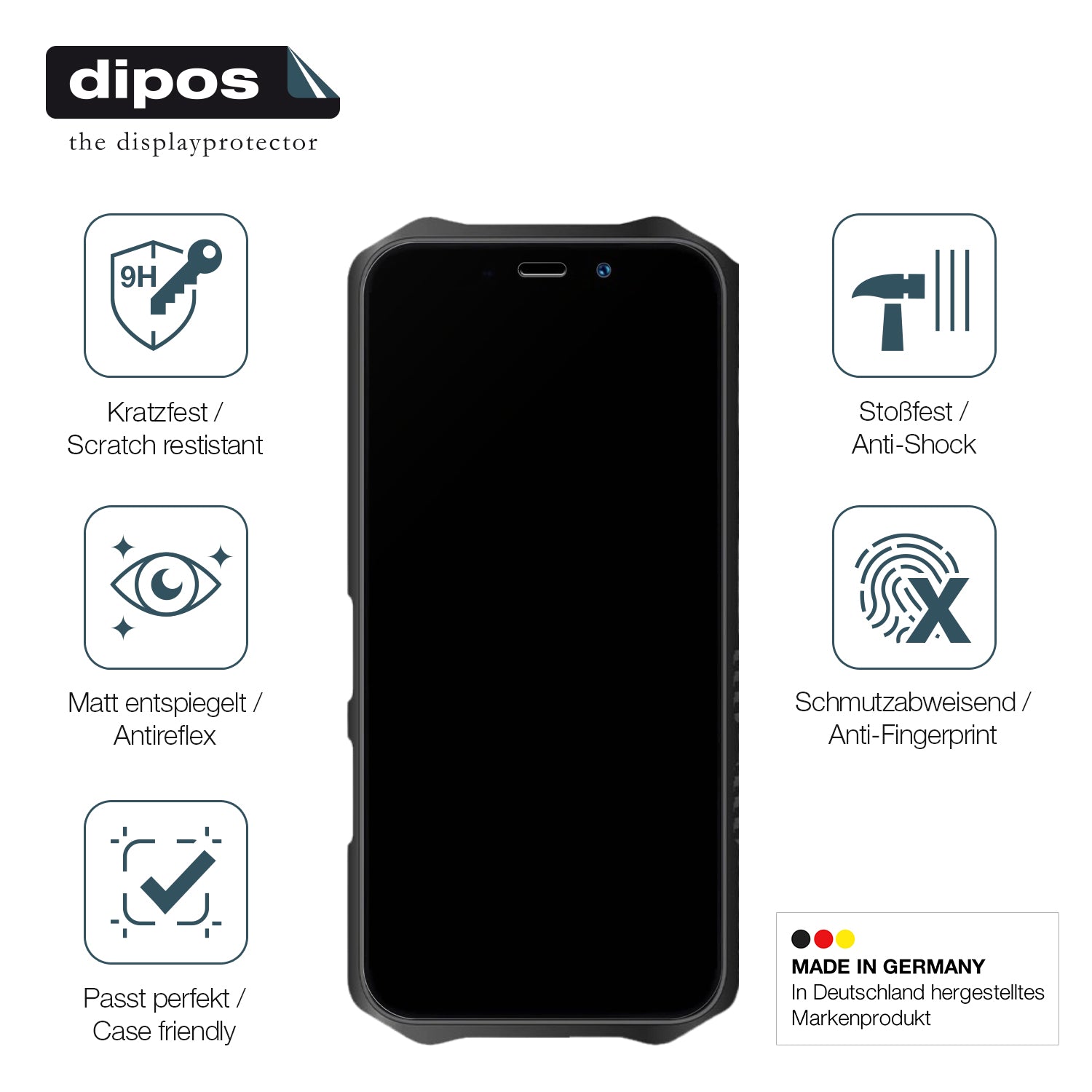 Displayschutz hergestellt in Deutschland, höchste Qualität made in Germany