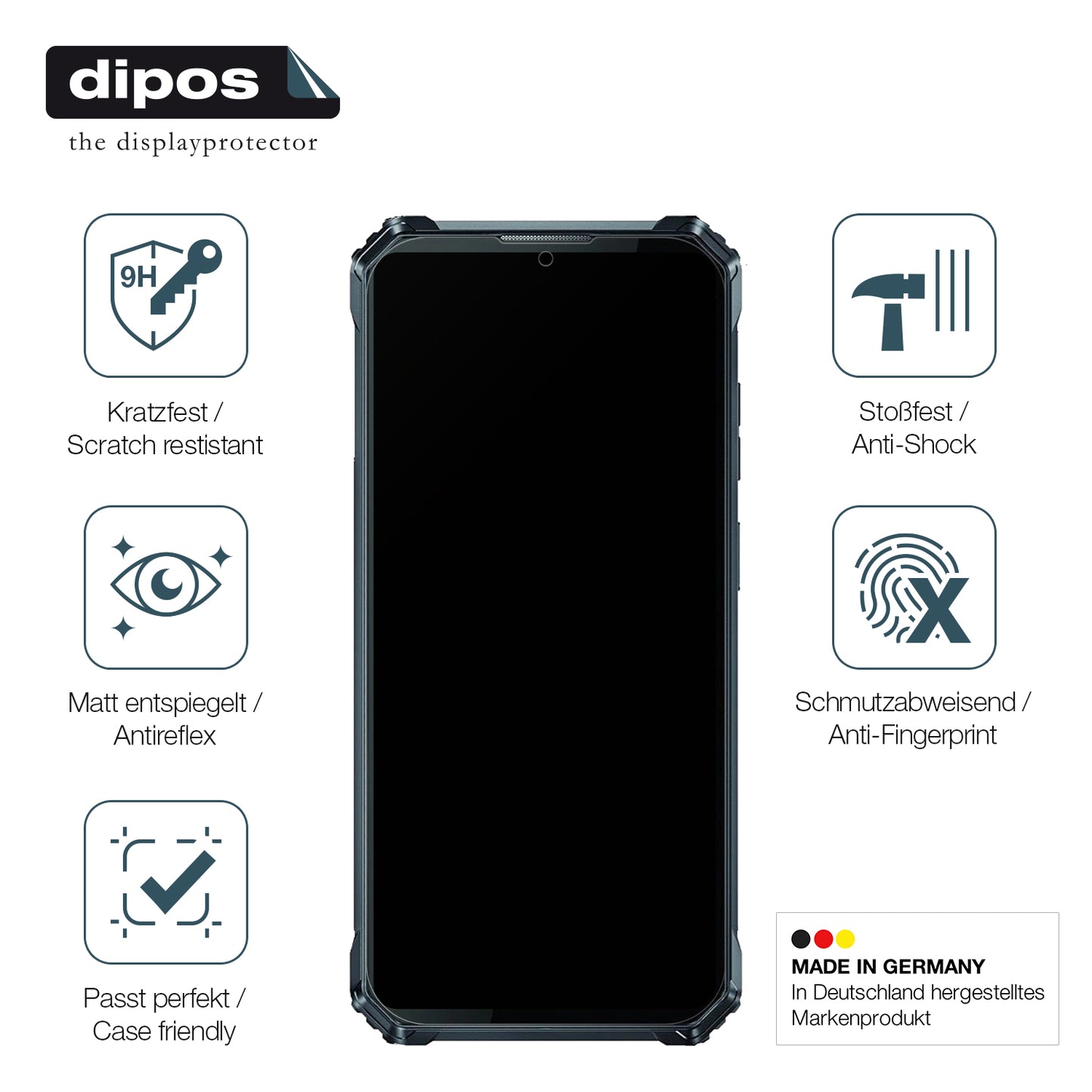 Displayschutz hergestellt in Deutschland, höchste Qualität made in Germany