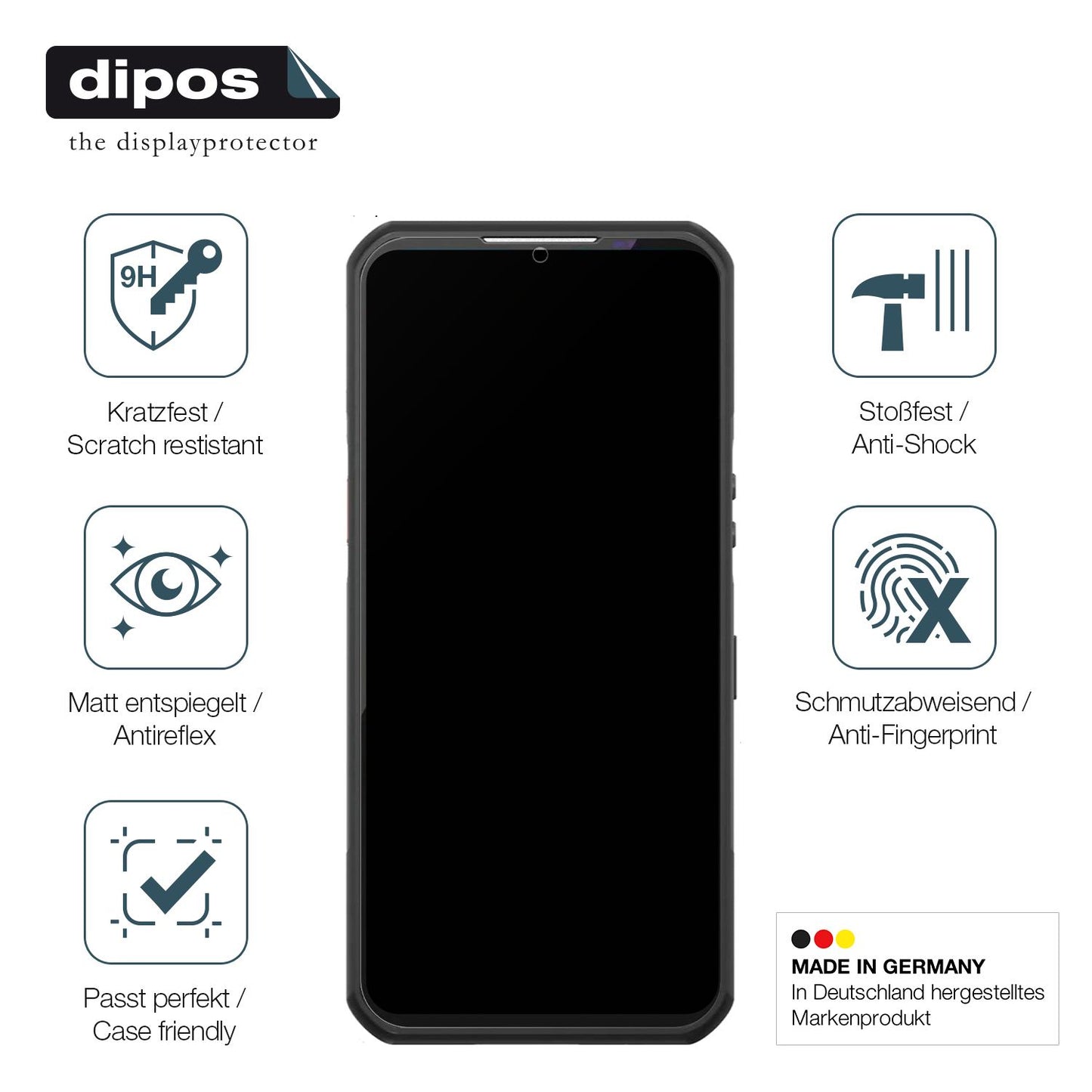Displayschutz hergestellt in Deutschland, höchste Qualität made in Germany