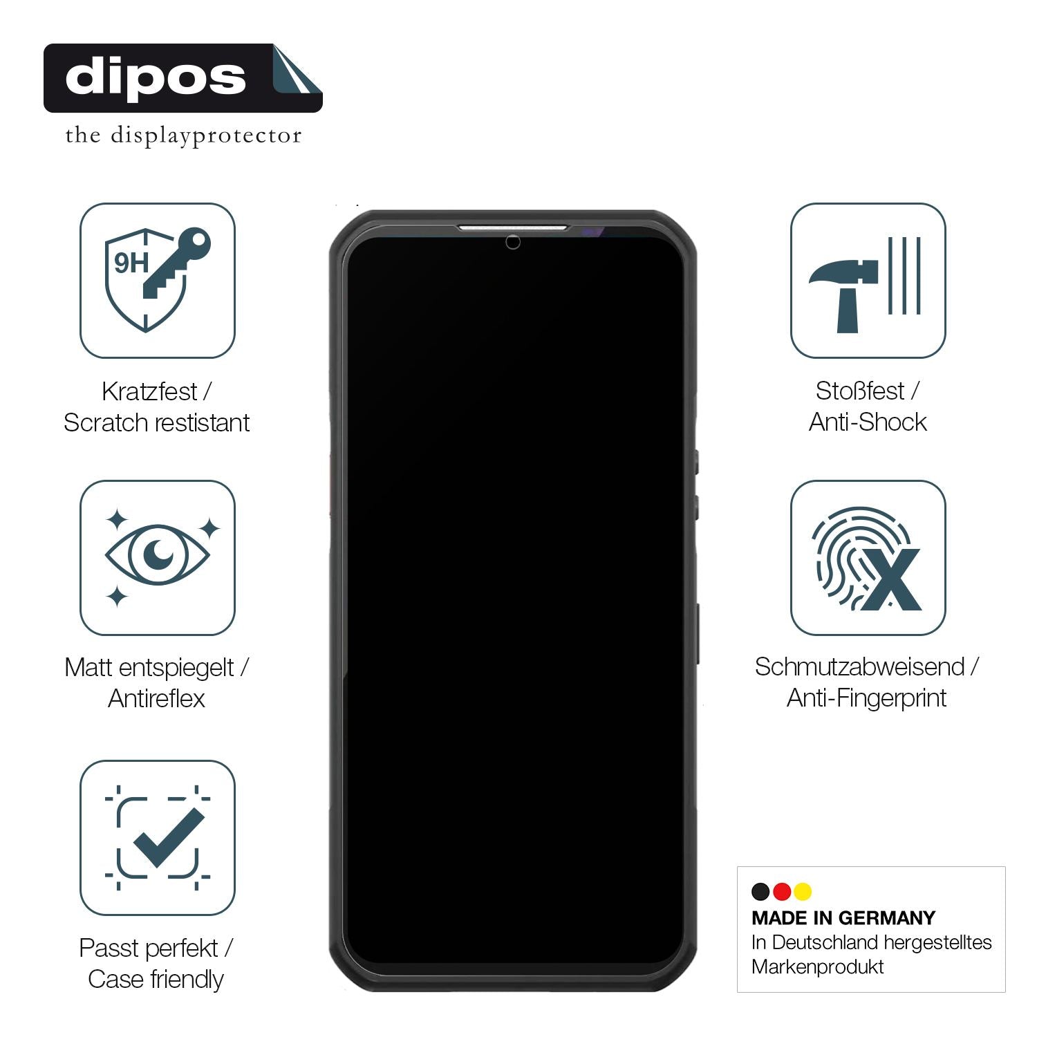 Displayschutz hergestellt in Deutschland, höchste Qualität made in Germany
