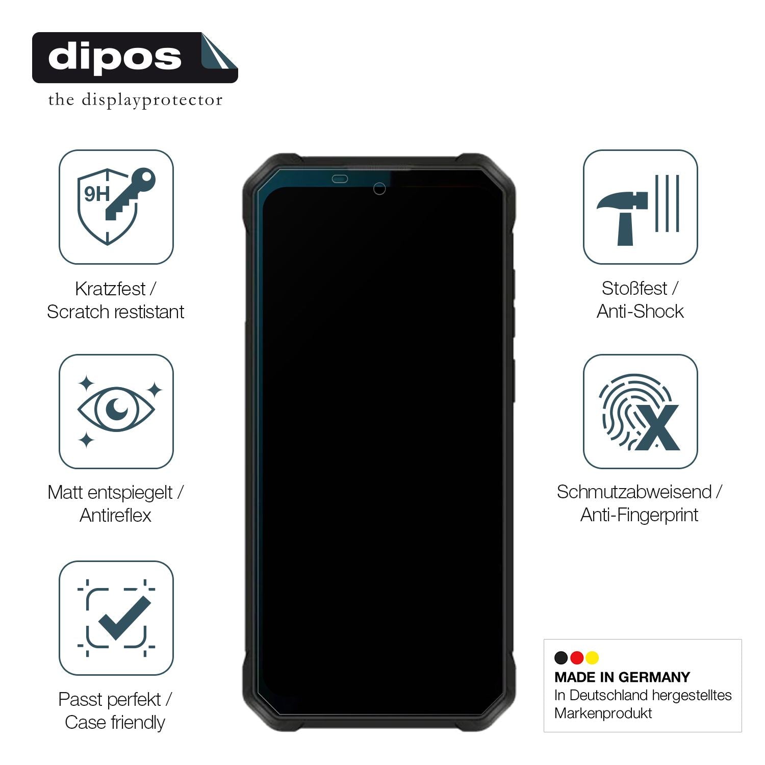 Displayschutz hergestellt in Deutschland, höchste Qualität made in Germany