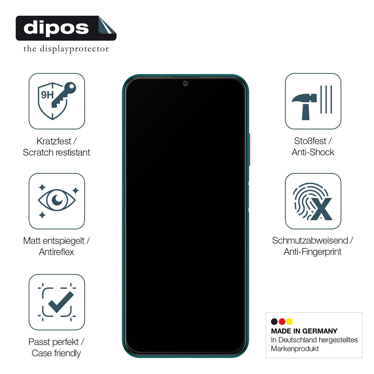 Displayschutz hergestellt in Deutschland, höchste Qualität made in Germany
