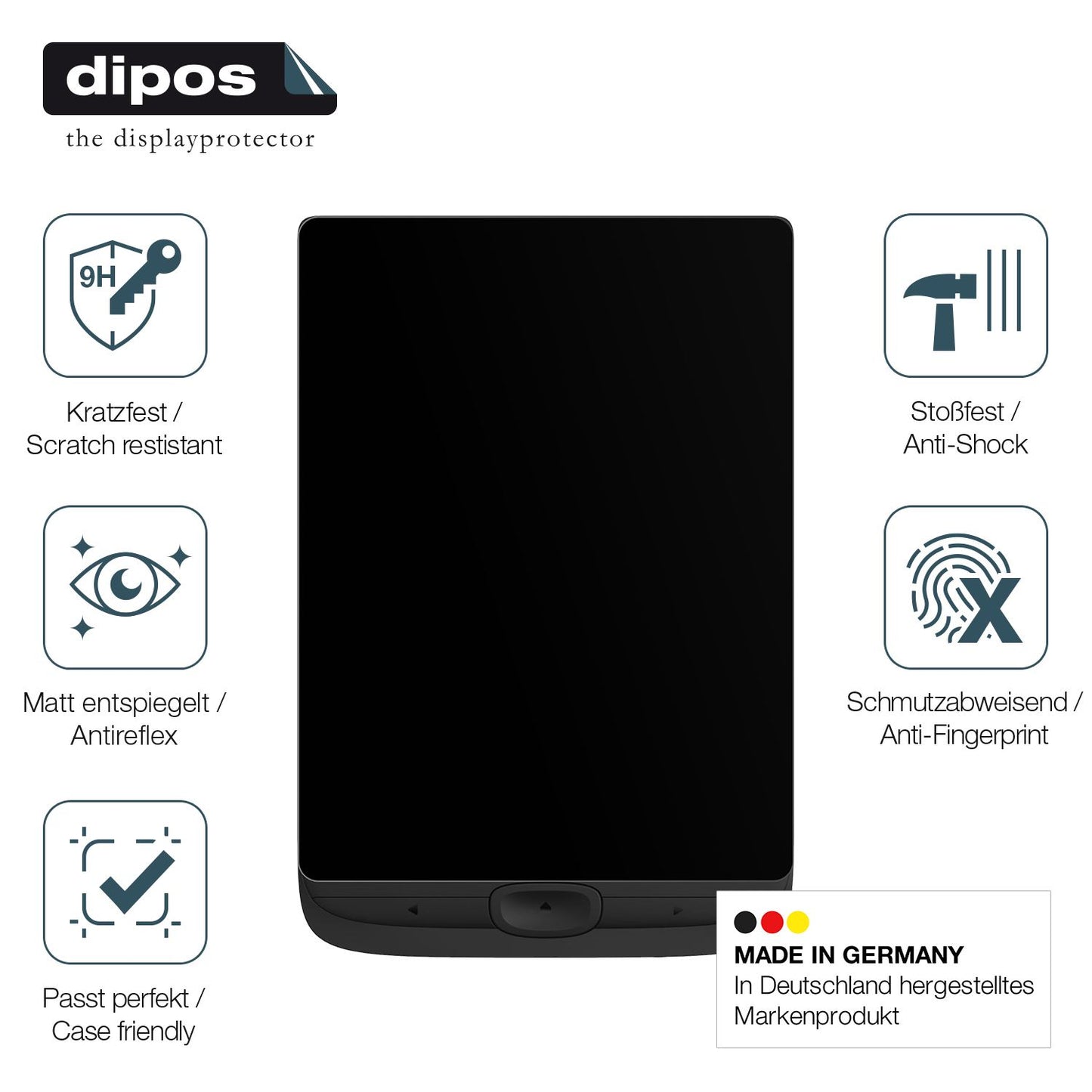 Displayschutz hergestellt in Deutschland, höchste Qualität made in Germany