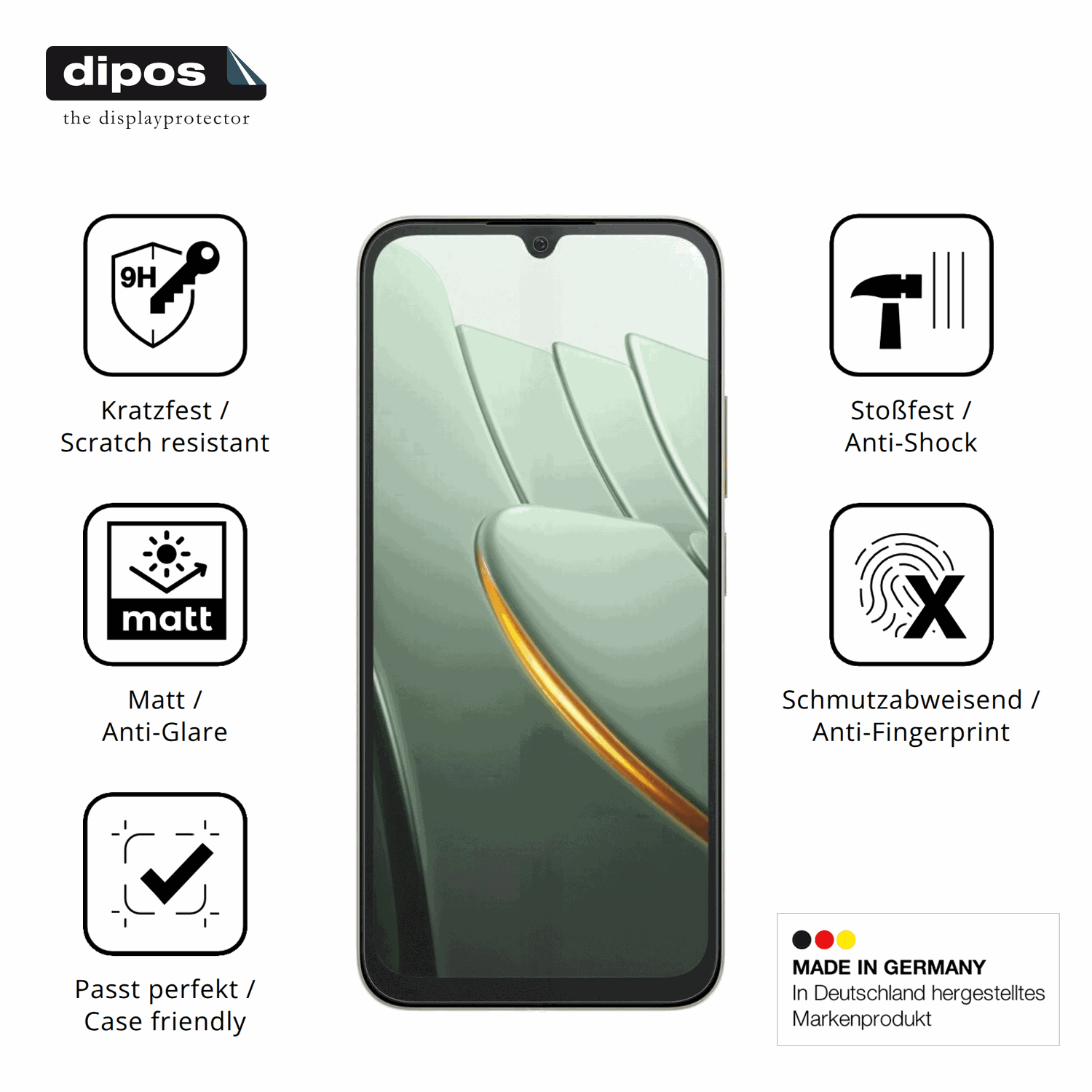 Displayschutz hergestellt in Deutschland, höchste Qualität made in Germany