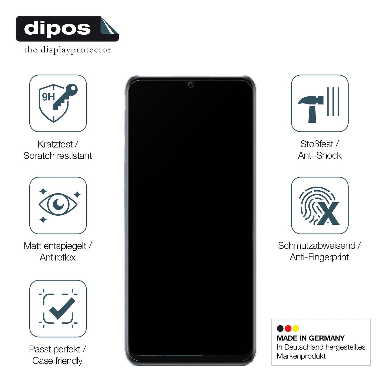 Displayschutz hergestellt in Deutschland, höchste Qualität made in Germany
