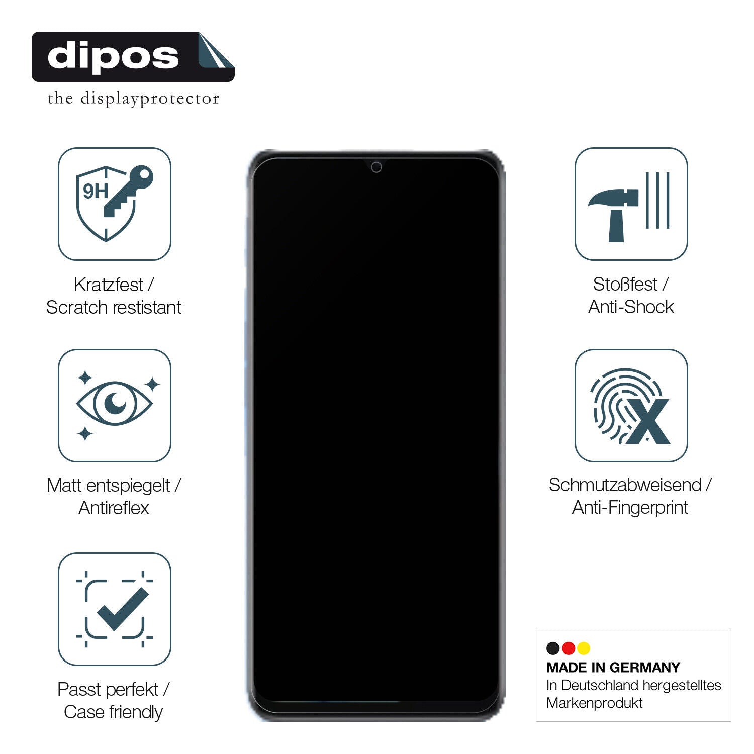 Displayschutz hergestellt in Deutschland, höchste Qualität made in Germany