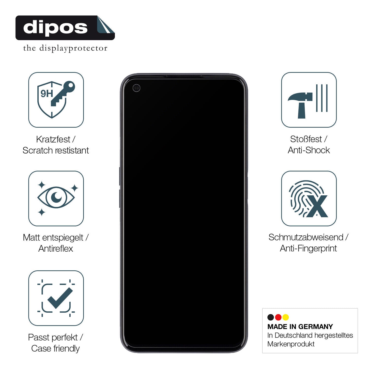 Displayschutz hergestellt in Deutschland, höchste Qualität made in Germany