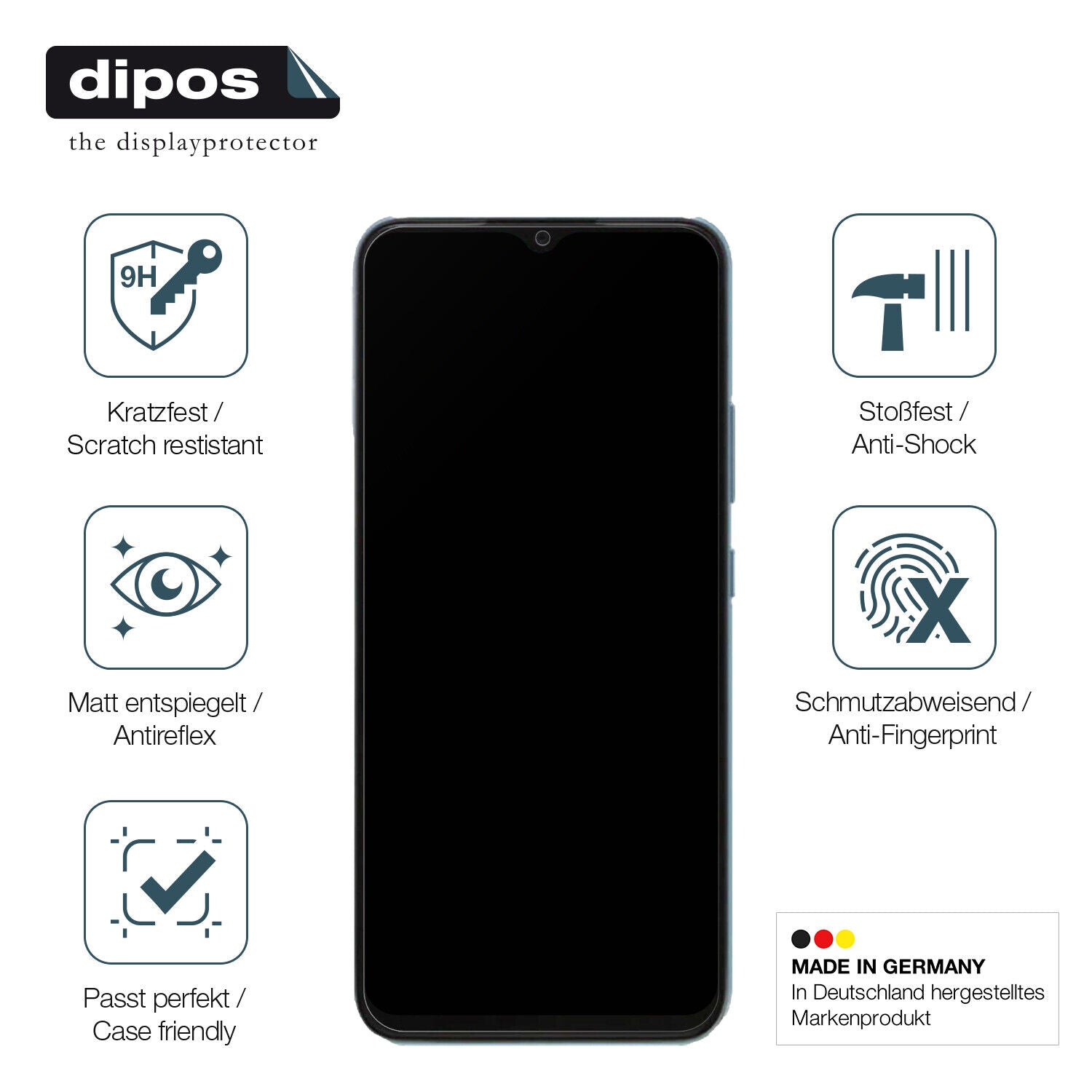 Displayschutz hergestellt in Deutschland, höchste Qualität made in Germany