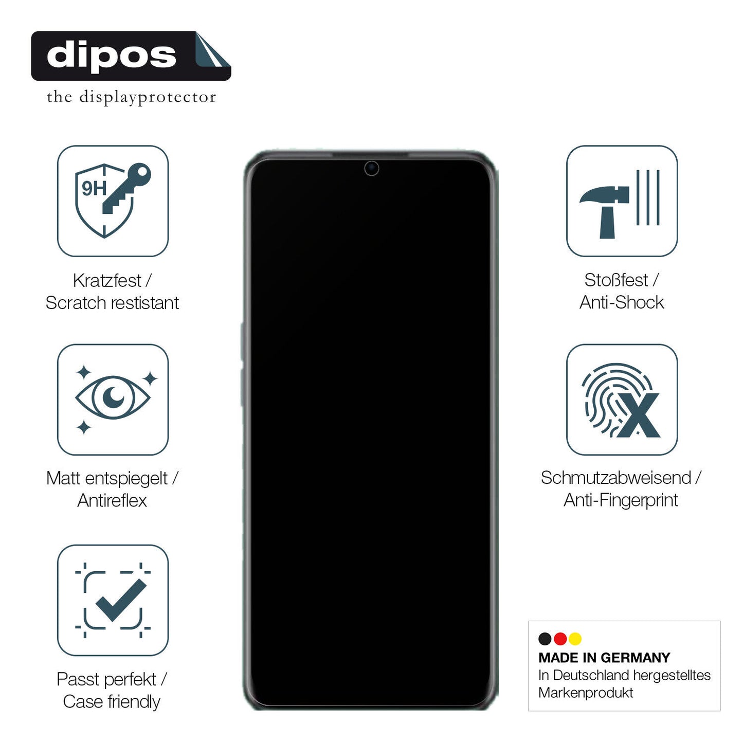 Displayschutz hergestellt in Deutschland, höchste Qualität made in Germany