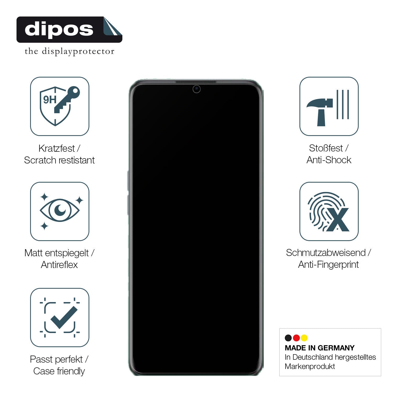 Displayschutz hergestellt in Deutschland, höchste Qualität made in Germany